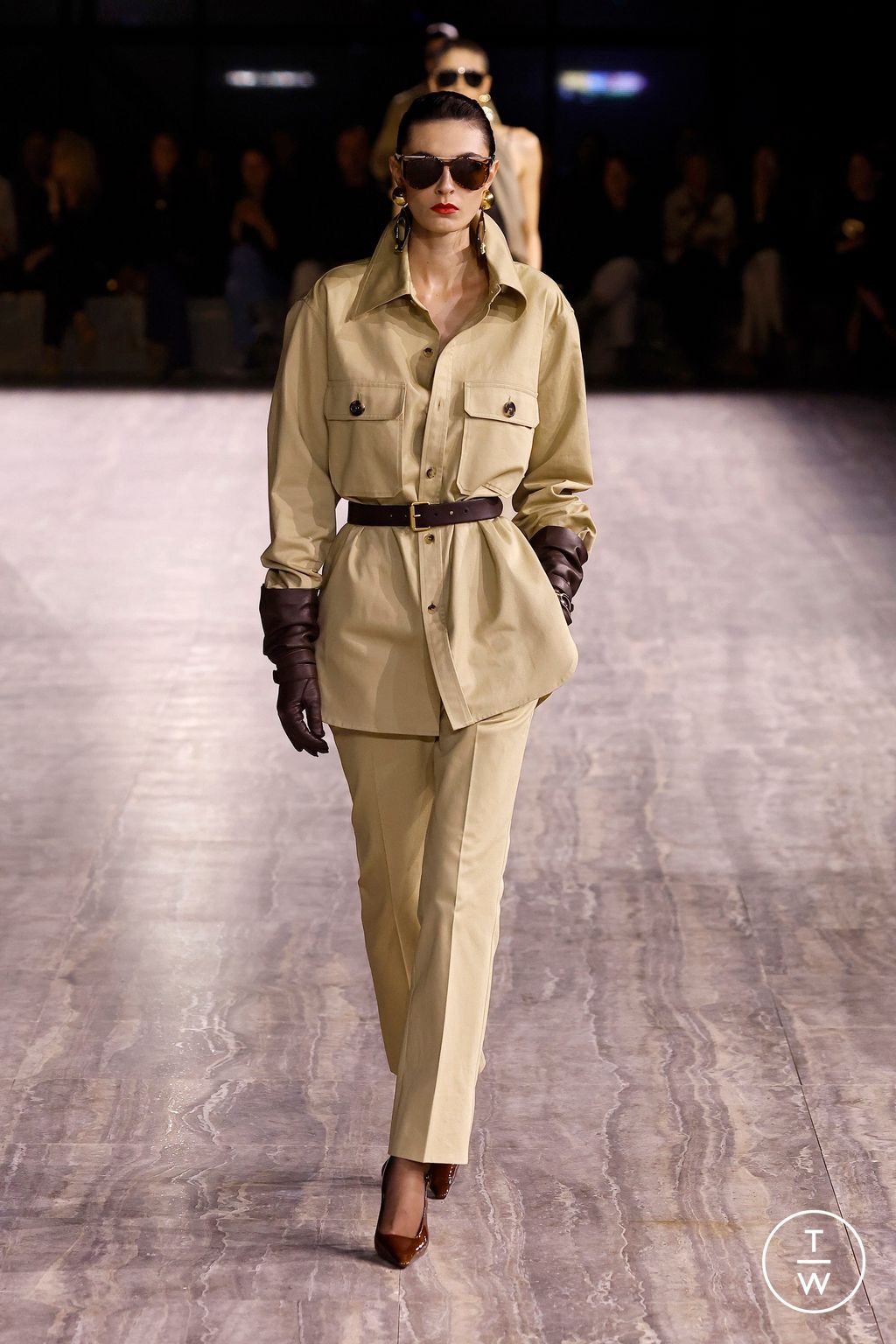 Fashion Week Paris Spring/Summer 2024 look 20 from the Saint Laurent collection womenswear