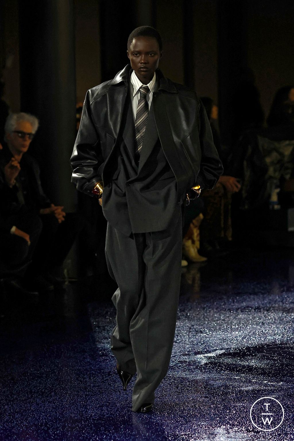 Fashion Week Paris Spring/Summer 2025 look 2 from the Saint Laurent collection womenswear