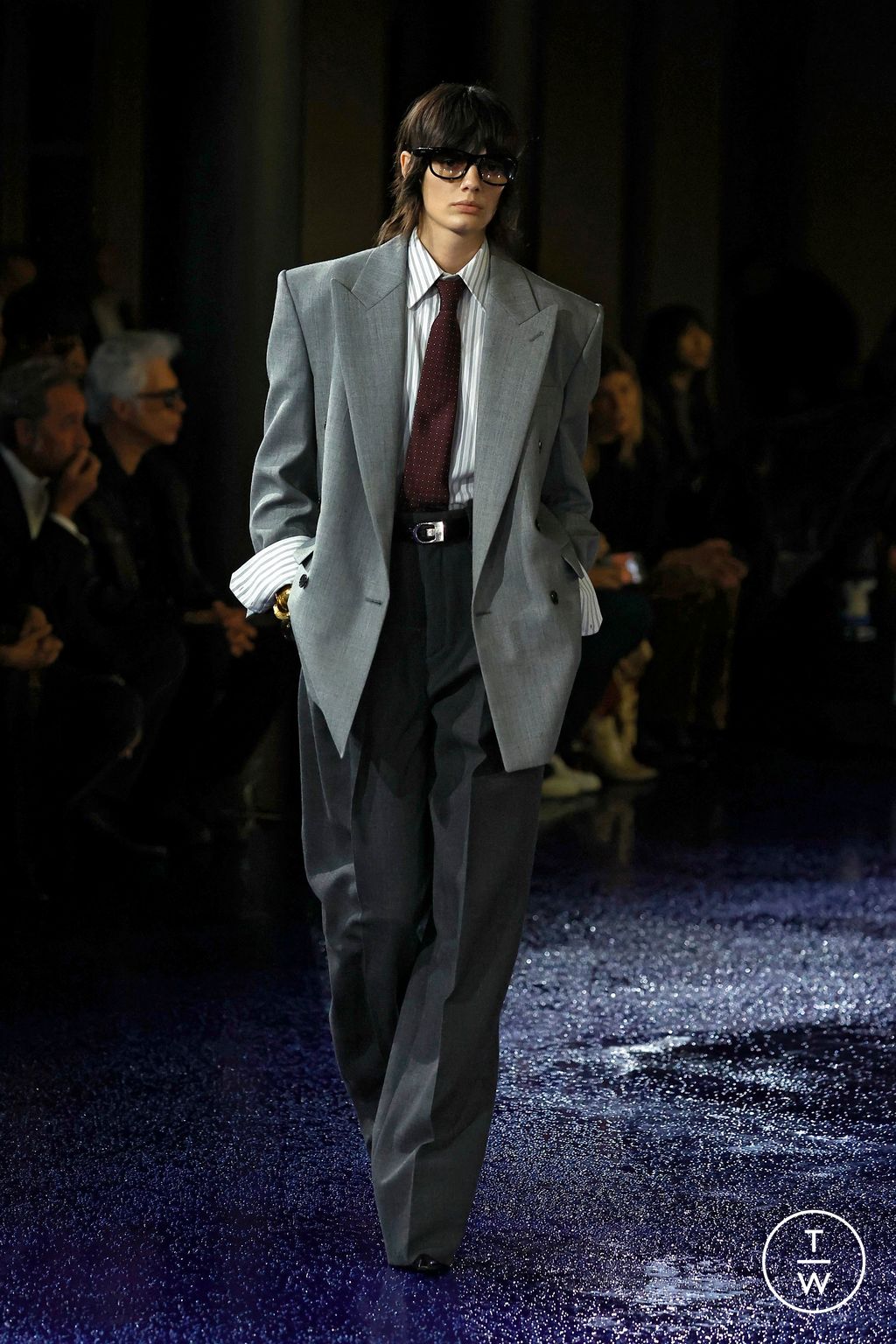 Fashion Week Paris Spring/Summer 2025 look 8 from the Saint Laurent collection womenswear