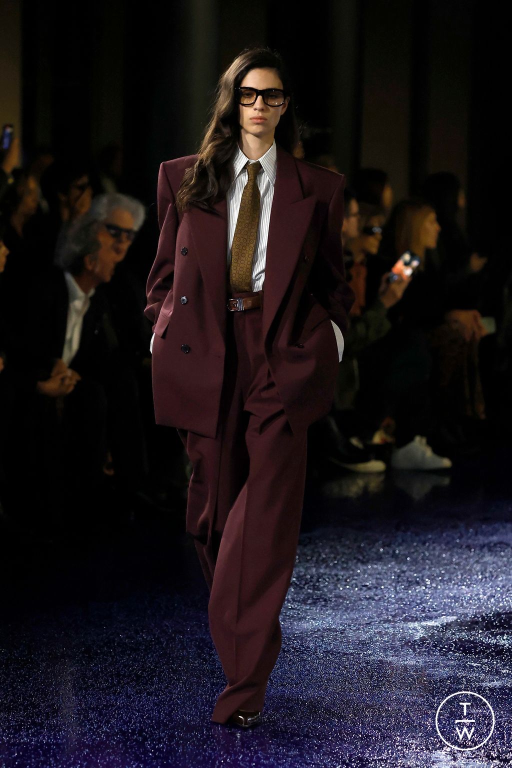 Fashion Week Paris Spring-Summer 2025 look 19 from the Saint Laurent collection womenswear