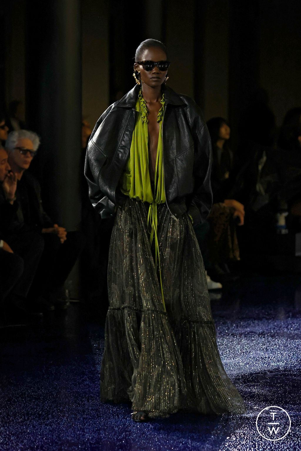 Fashion Week Paris Spring/Summer 2025 look 24 from the Saint Laurent collection womenswear