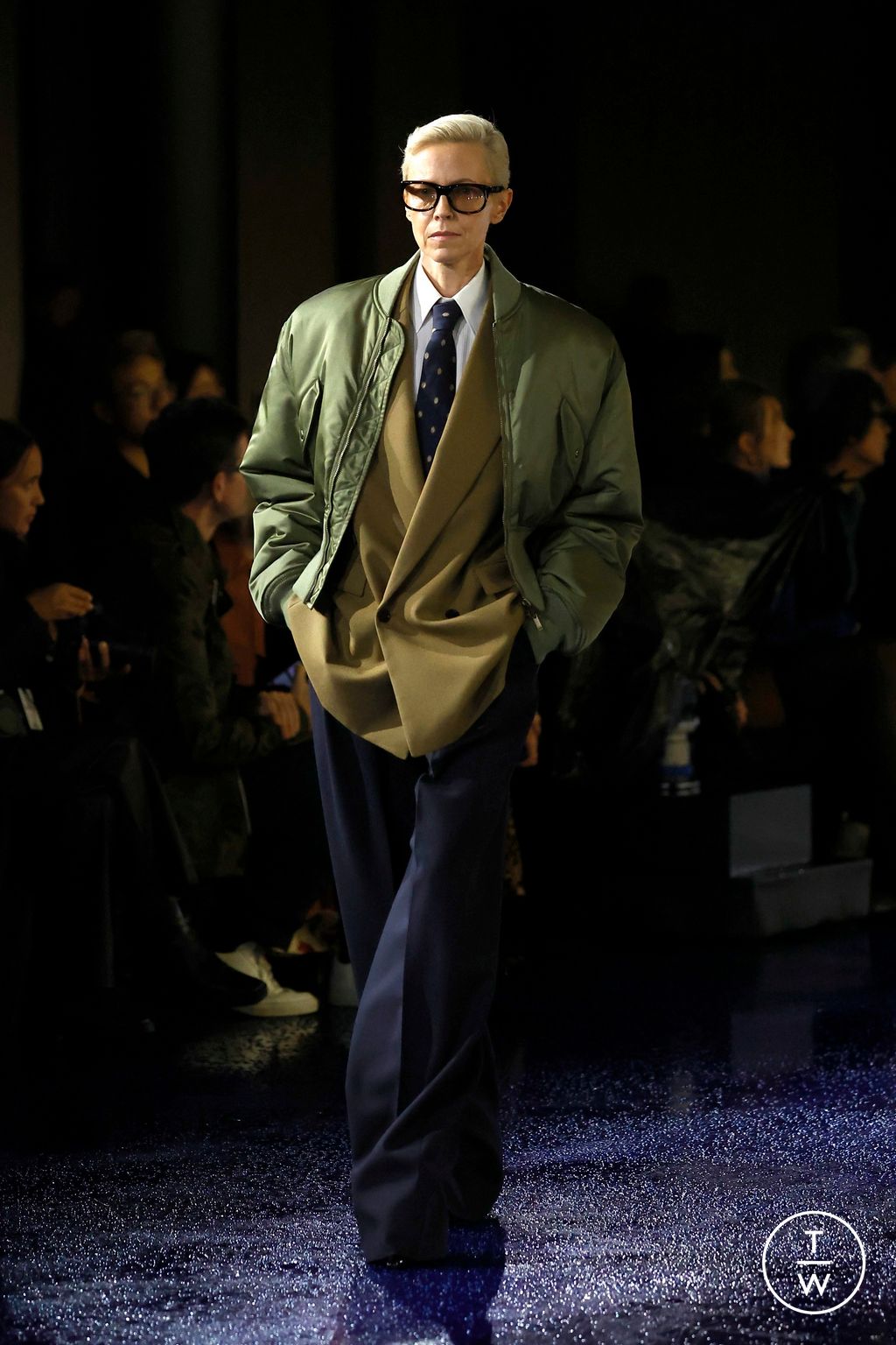 Fashion Week Paris Spring-Summer 2025 look 29 from the Saint Laurent collection womenswear