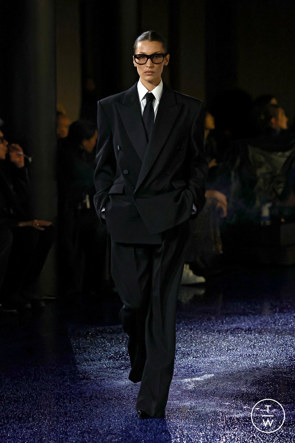 Fashion Week Paris Spring-Summer 2025 look 33 from the Saint Laurent collection womenswear