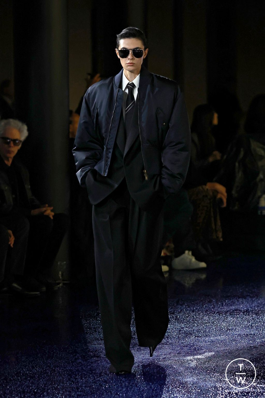 Fashion Week Paris Spring/Summer 2025 look 34 from the Saint Laurent collection womenswear