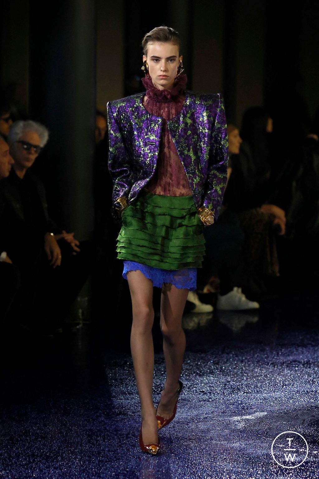Fashion Week Paris Spring/Summer 2025 look 36 from the Saint Laurent collection womenswear