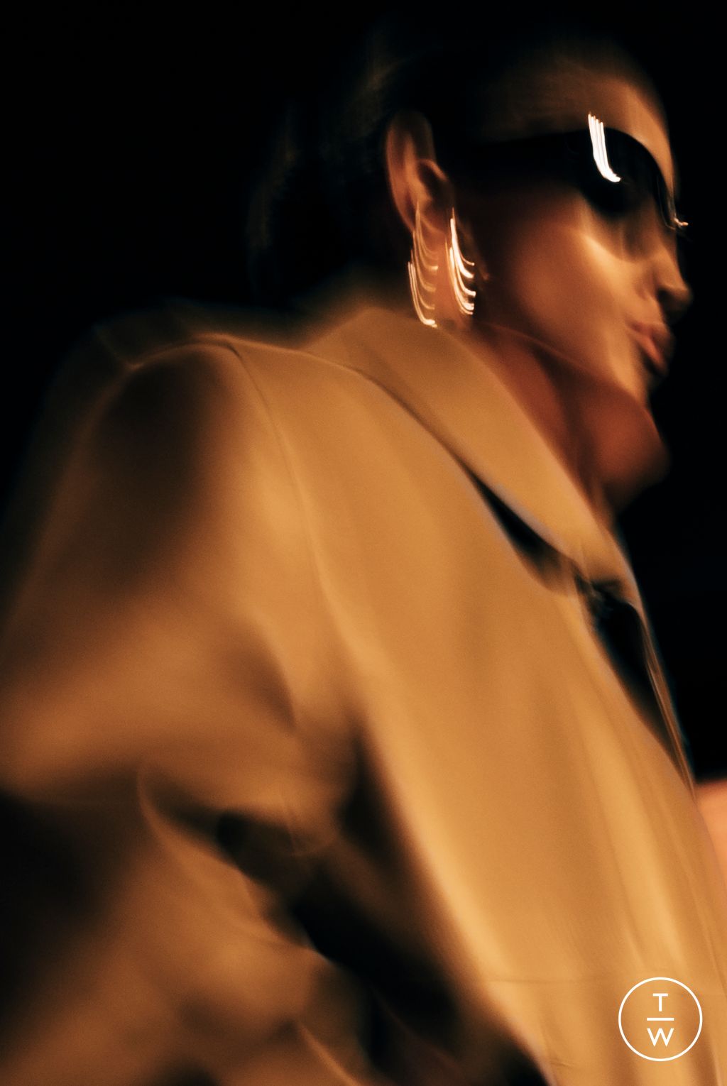 Fashion Week Paris Fall/Winter 2025 look 4 from the Saint Laurent collection womenswear accessories