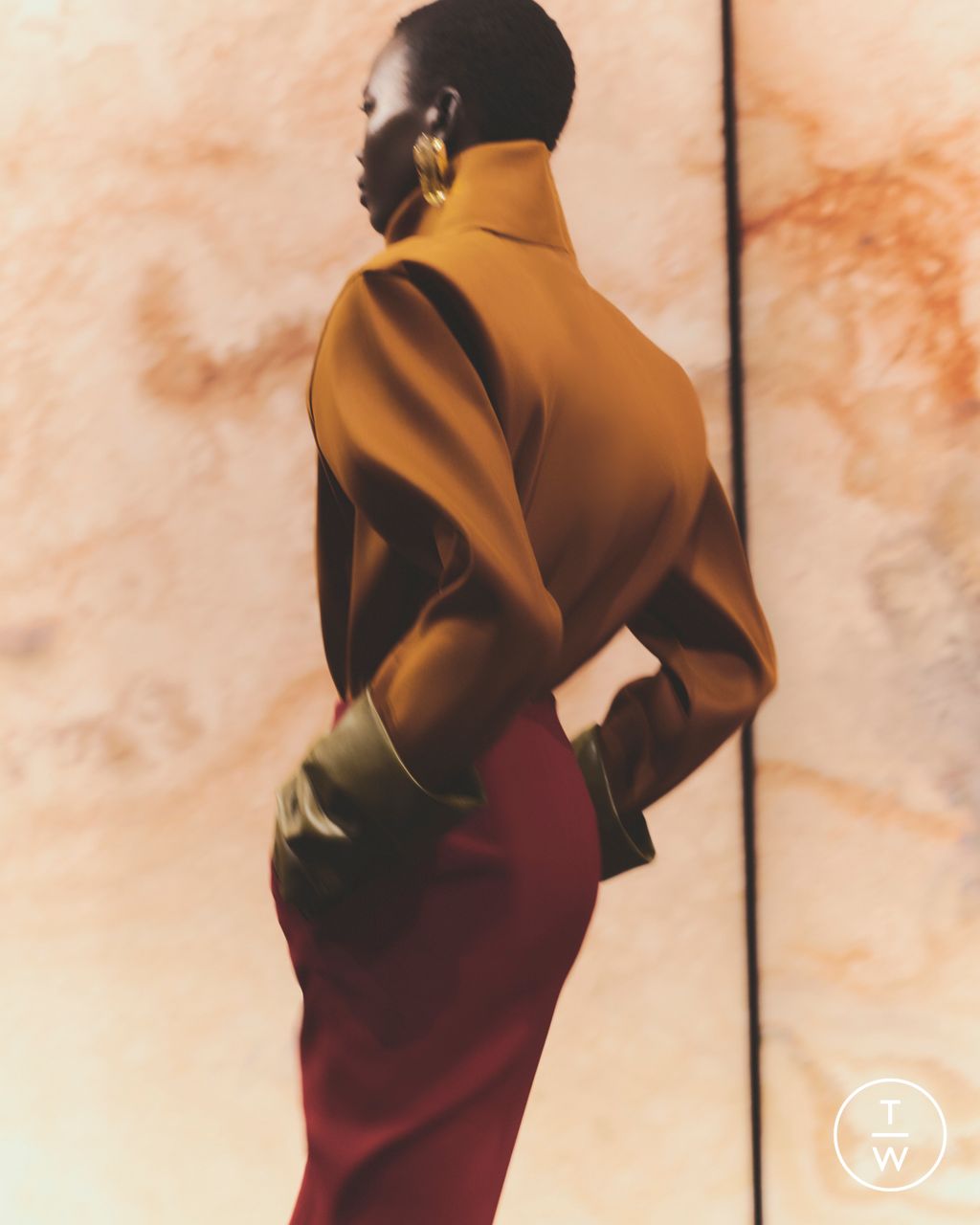 Fashion Week Paris Fall/Winter 2025 look 18 from the Saint Laurent collection womenswear accessories