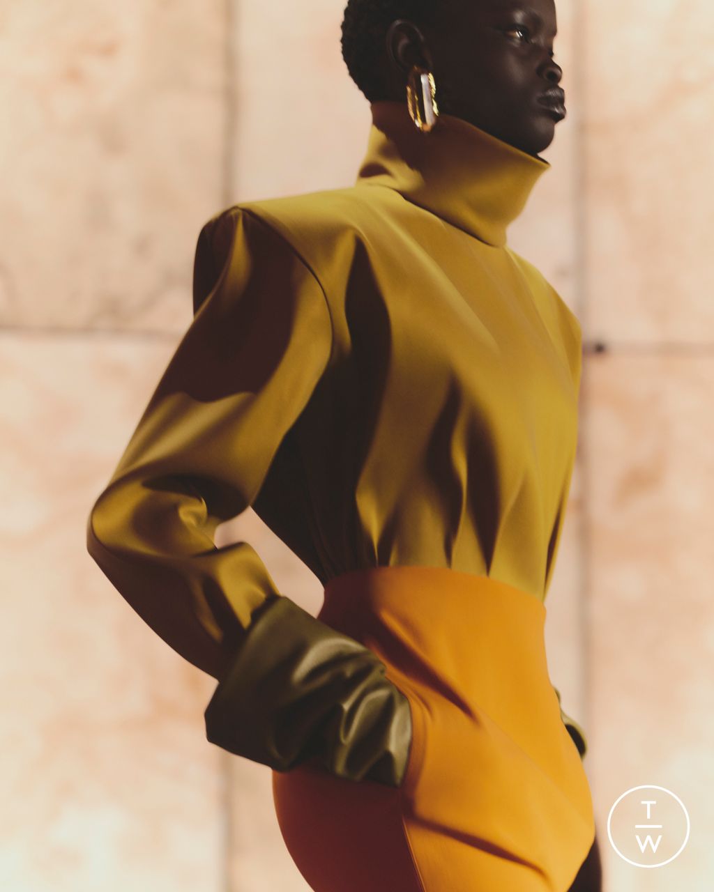 Fashion Week Paris Fall/Winter 2025 look 23 from the Saint Laurent collection womenswear accessories