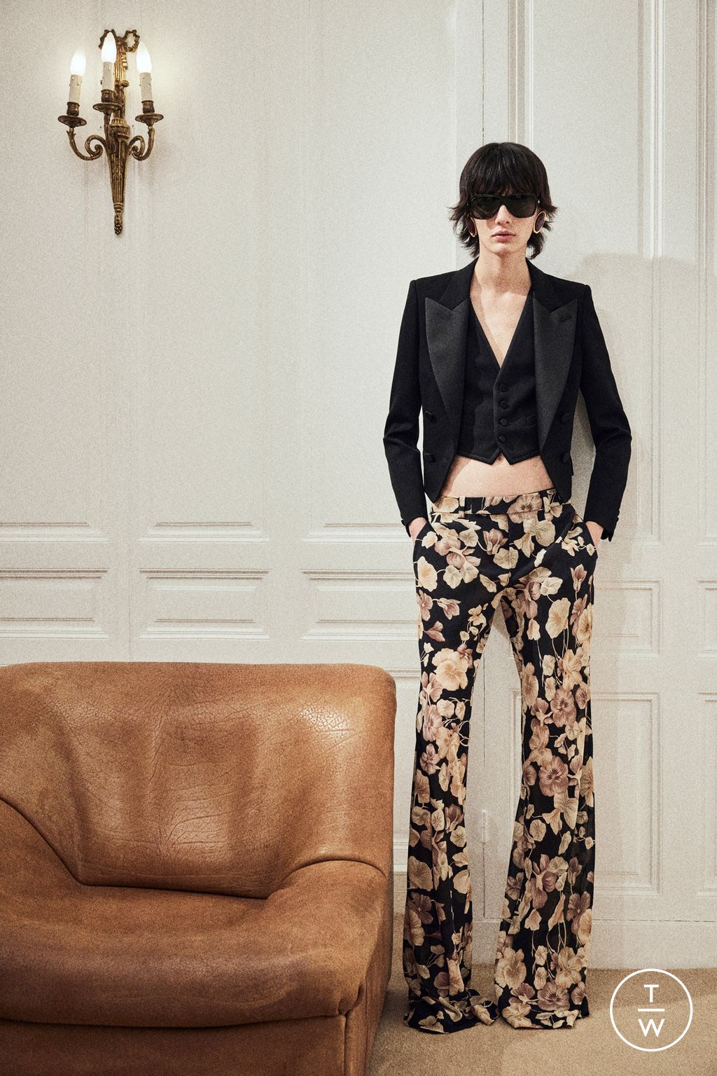 Fashion Week Paris Pre-Fall 2023 look 37 from the Saint Laurent collection womenswear