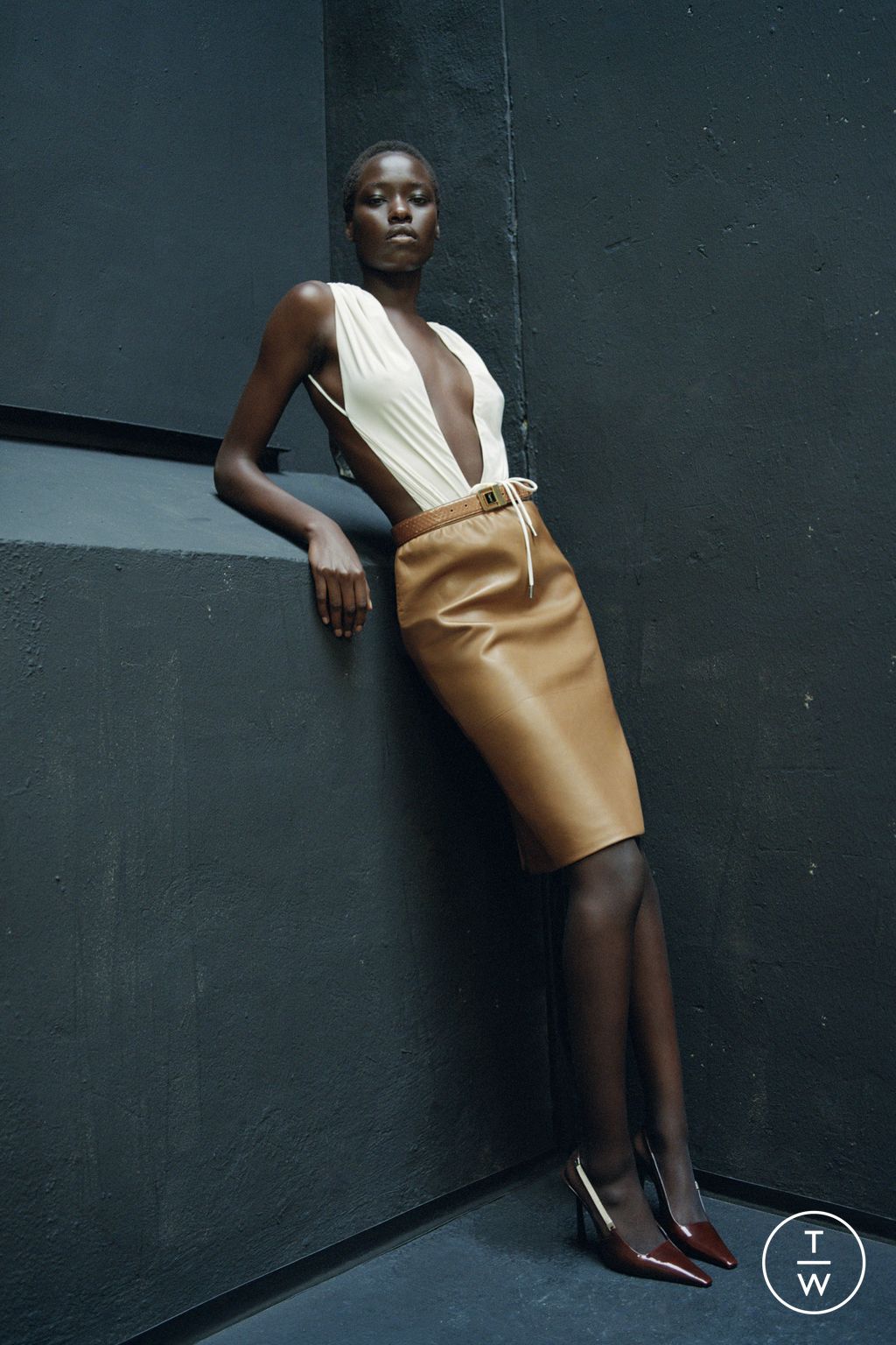 Fashion Week Paris Resort 2024 look 22 from the Saint Laurent collection womenswear