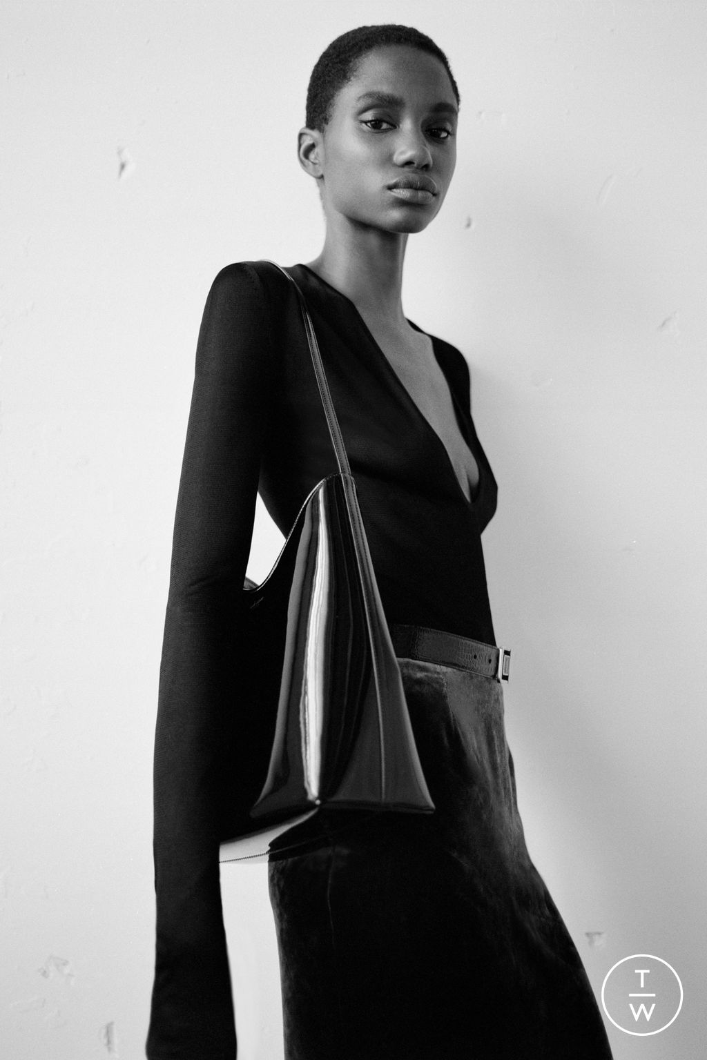 Fashion Week Paris Resort 2024 look 25 from the Saint Laurent collection womenswear