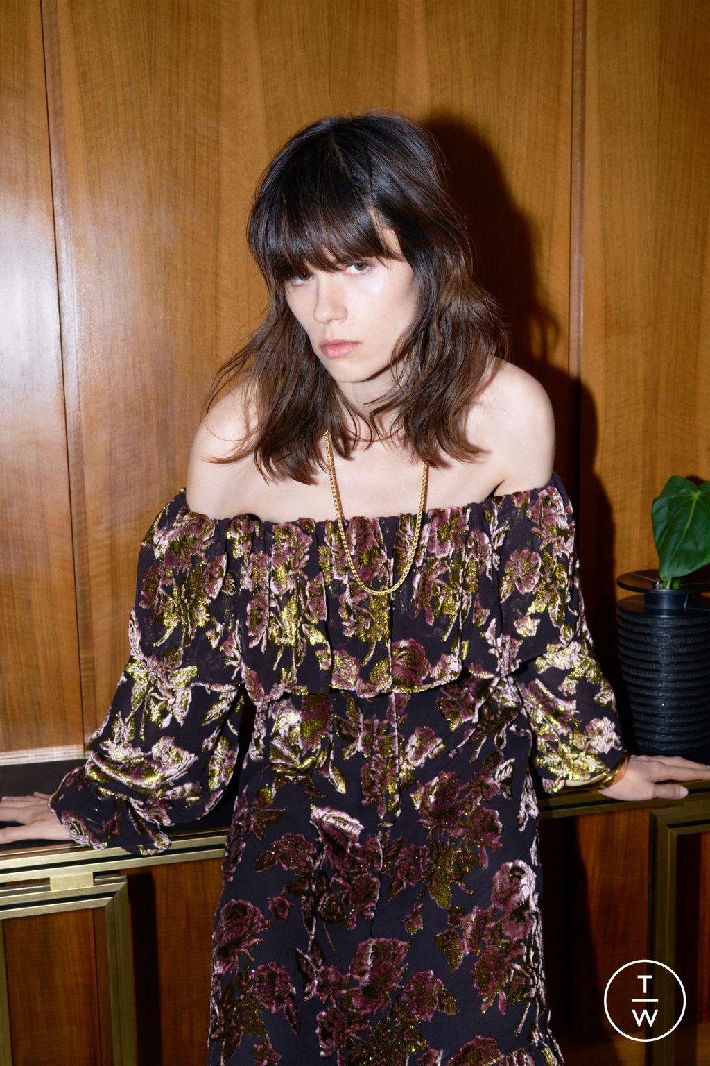 Fashion Week Paris Resort 2025 look 12 from the Saint Laurent collection womenswear