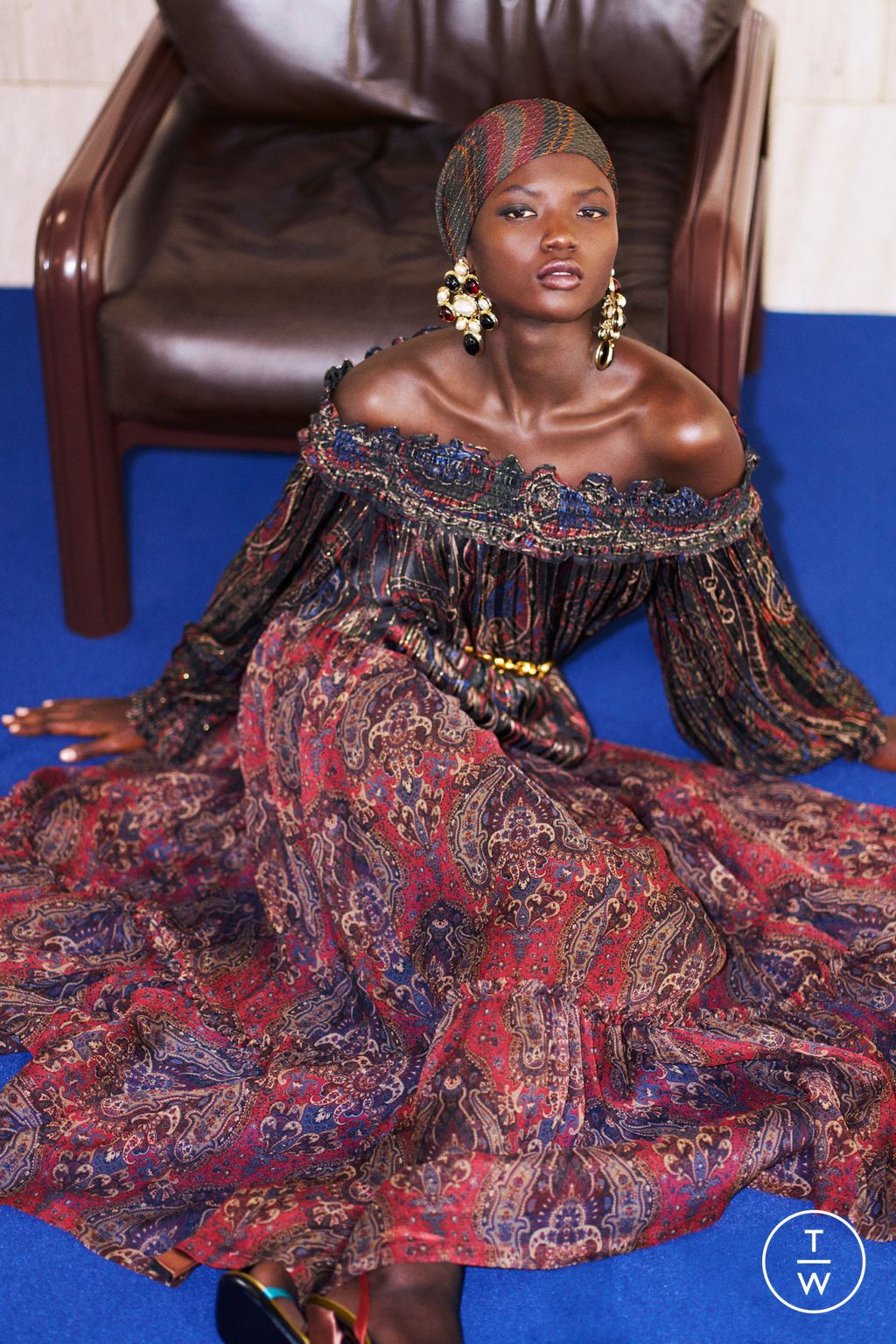 Fashion Week Paris Resort 2025 look 36 from the Saint Laurent collection womenswear