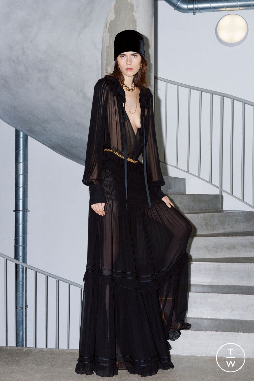 Fashion Week Paris Resort 2025 look 41 from the Saint Laurent collection womenswear