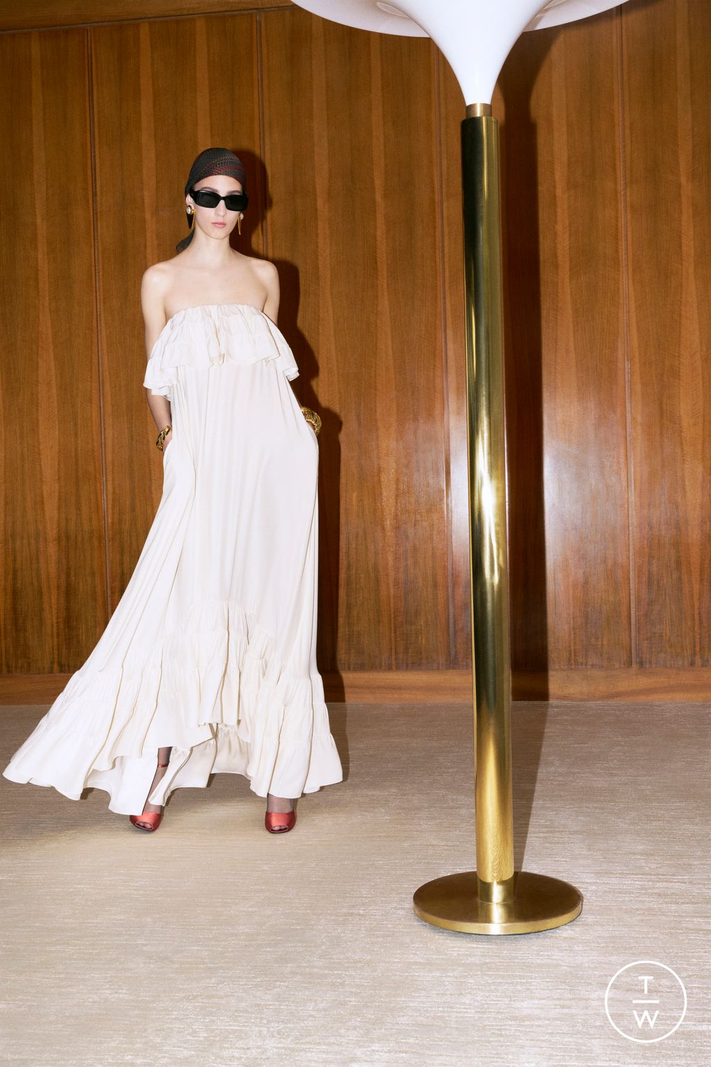 Fashion Week Paris Resort 2025 look 49 from the Saint Laurent collection womenswear