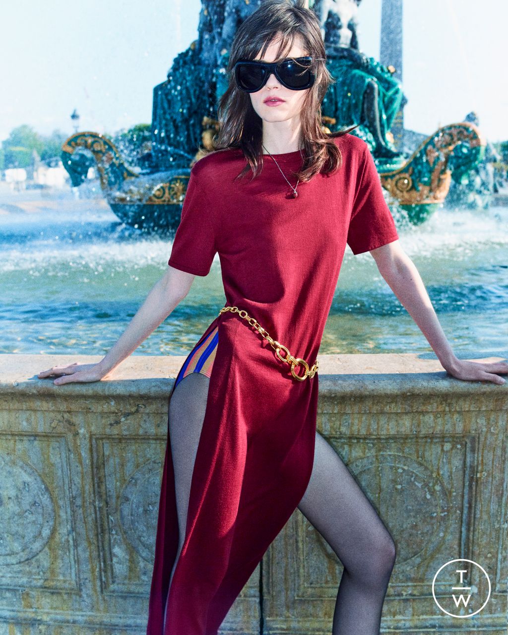 Fashion Week Paris Resort 2026 look 51 from the Saint Laurent collection womenswear