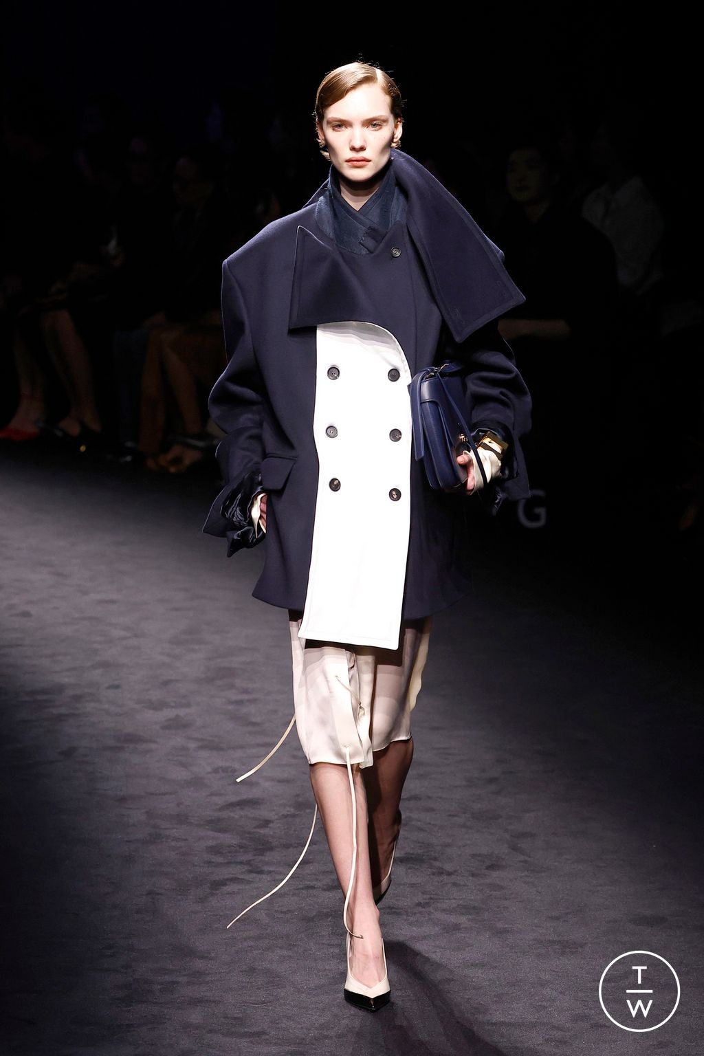 Fashion Week Milan Fall/Winter 2026 look 1 from the Ferragamo collection womenswear