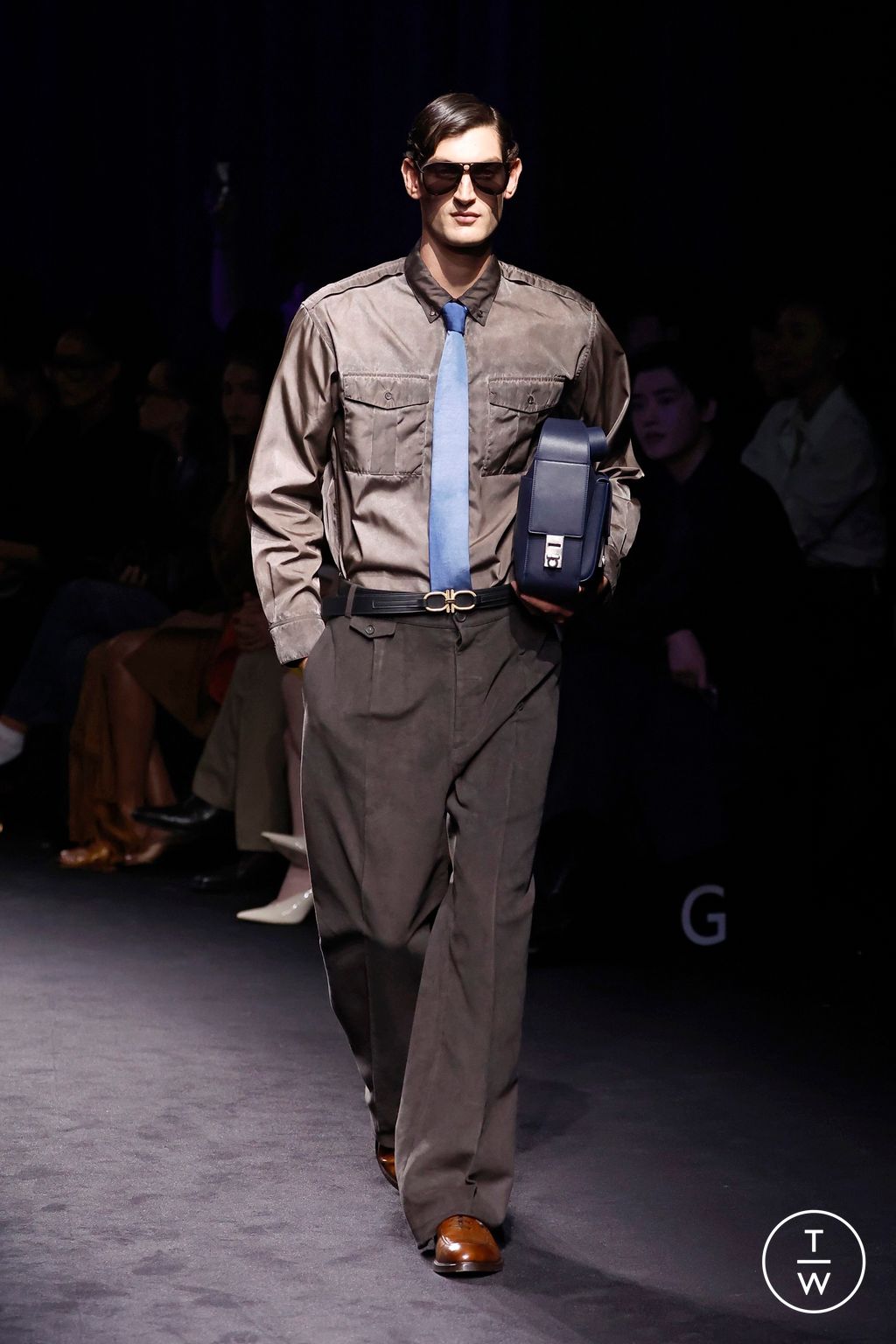 Fashion Week Milan Fall/Winter 2026 look 39 from the Ferragamo collection womenswear