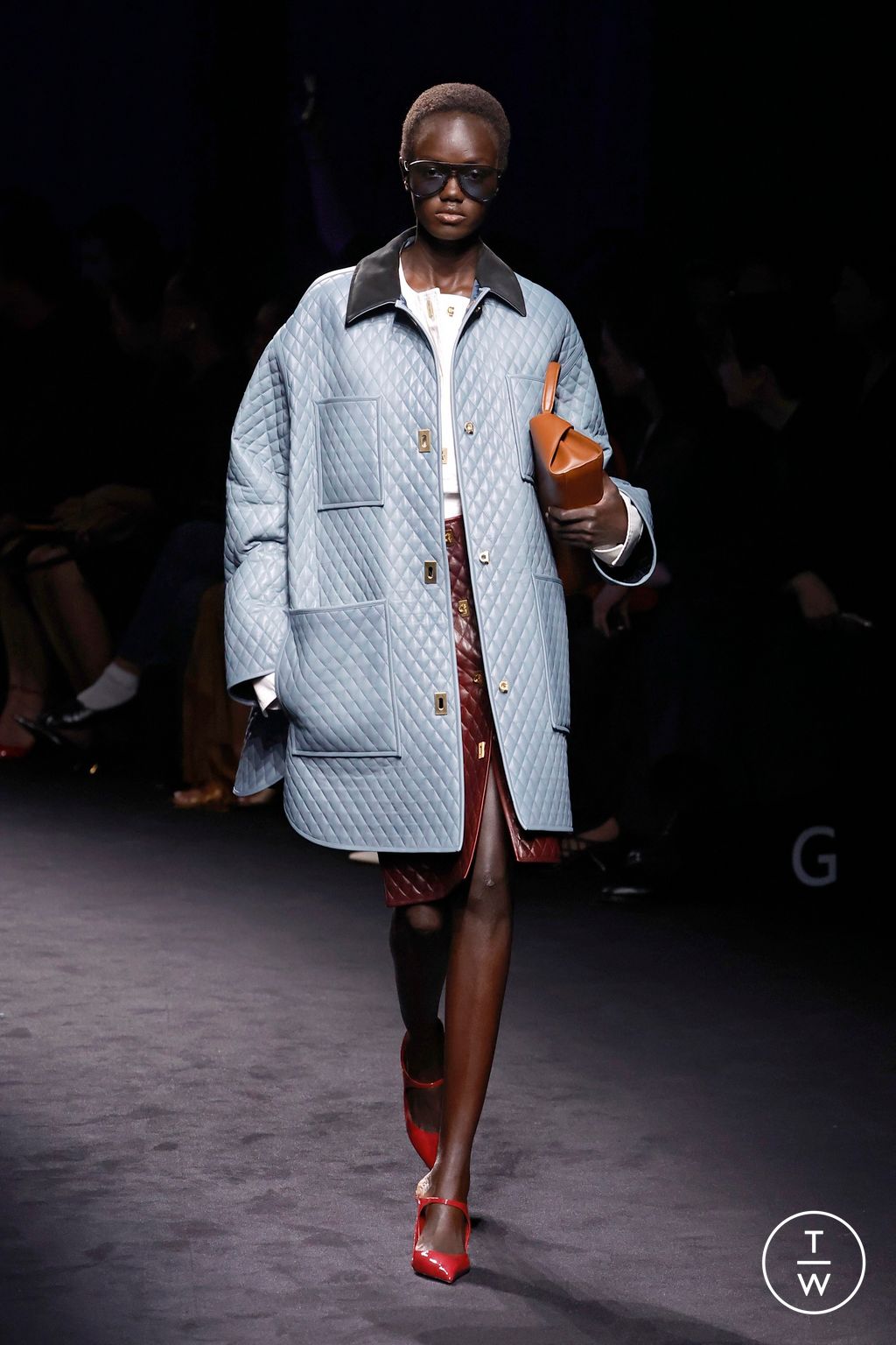 Fashion Week Milan Fall/Winter 2026 look 45 from the Ferragamo collection 女装