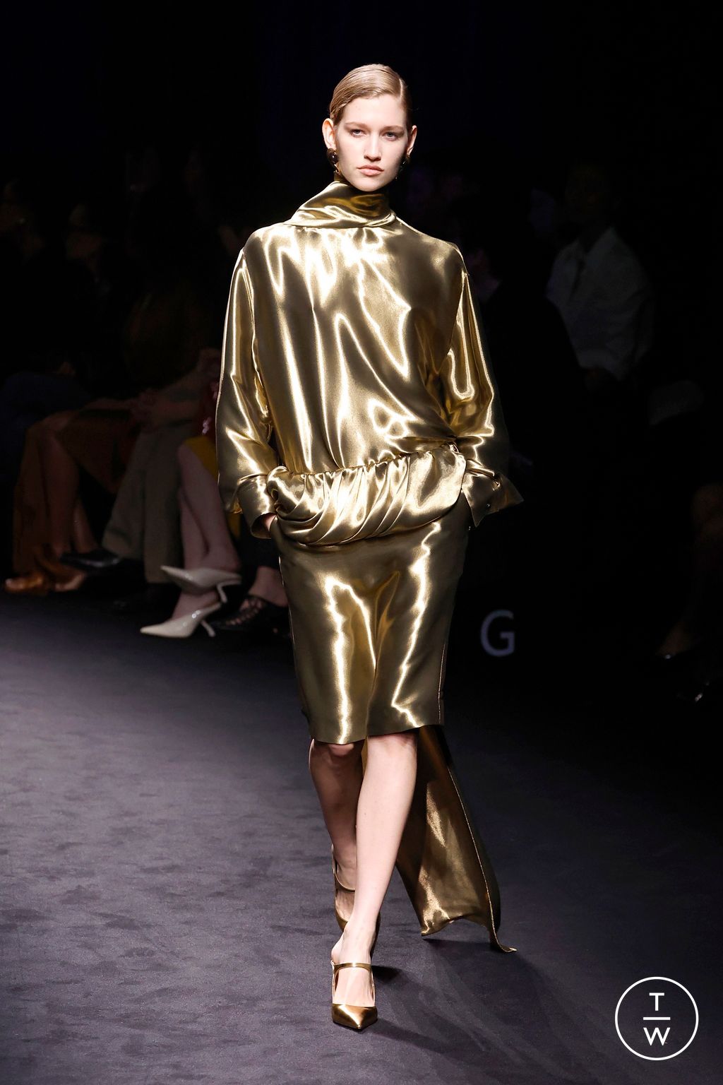 Fashion Week Milan Fall/Winter 2026 look 49 from the Ferragamo collection womenswear