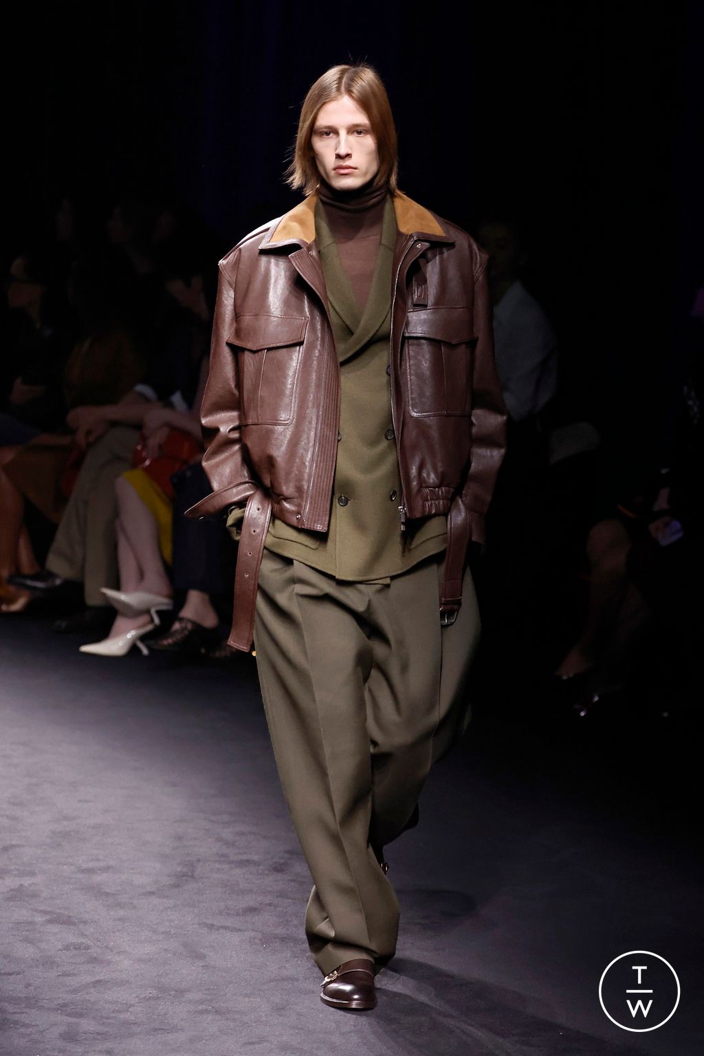 Fashion Week Milan Fall/Winter 2026 look 55 from the Ferragamo collection womenswear