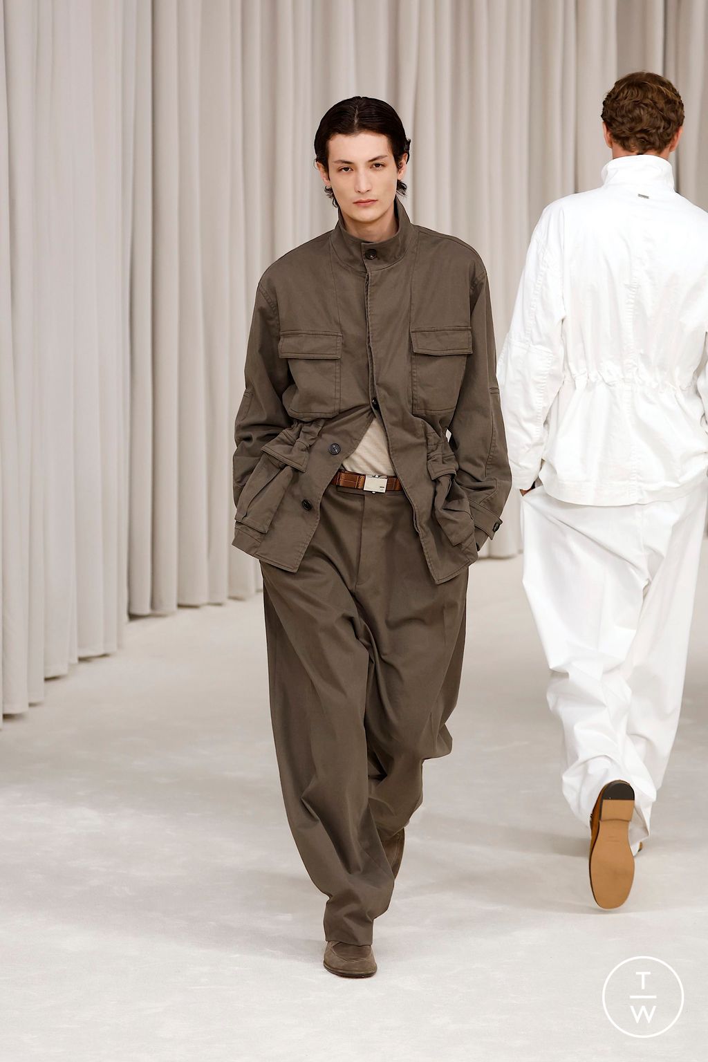 Fashion Week Milan Spring/Summer 2025 look 21 from the Ferragamo collection womenswear