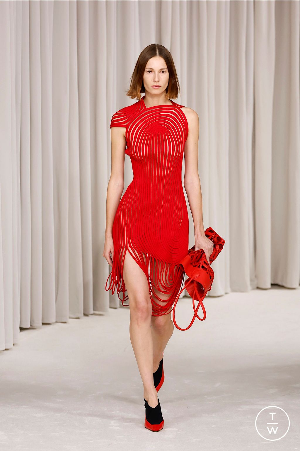 Fashion Week Milan Spring-Summer 2025 look 54 from the Ferragamo collection womenswear