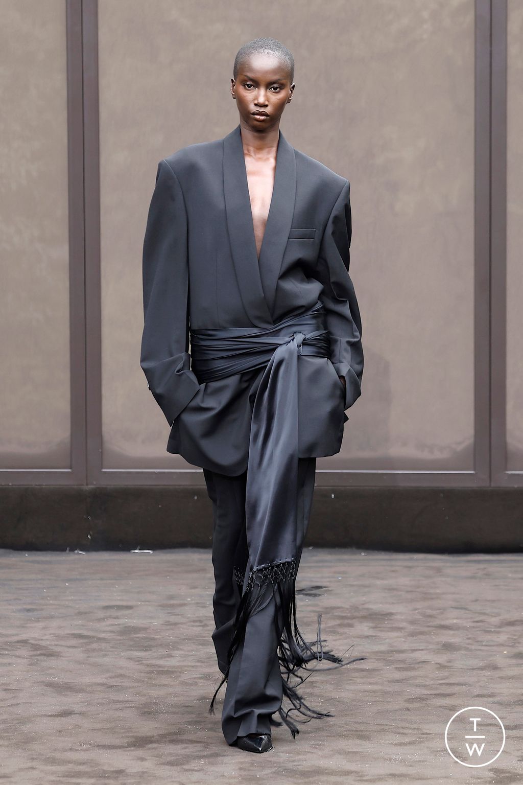 Fashion Week Milan Spring/Summer 2026 look 1 from the Ferragamo collection womenswear