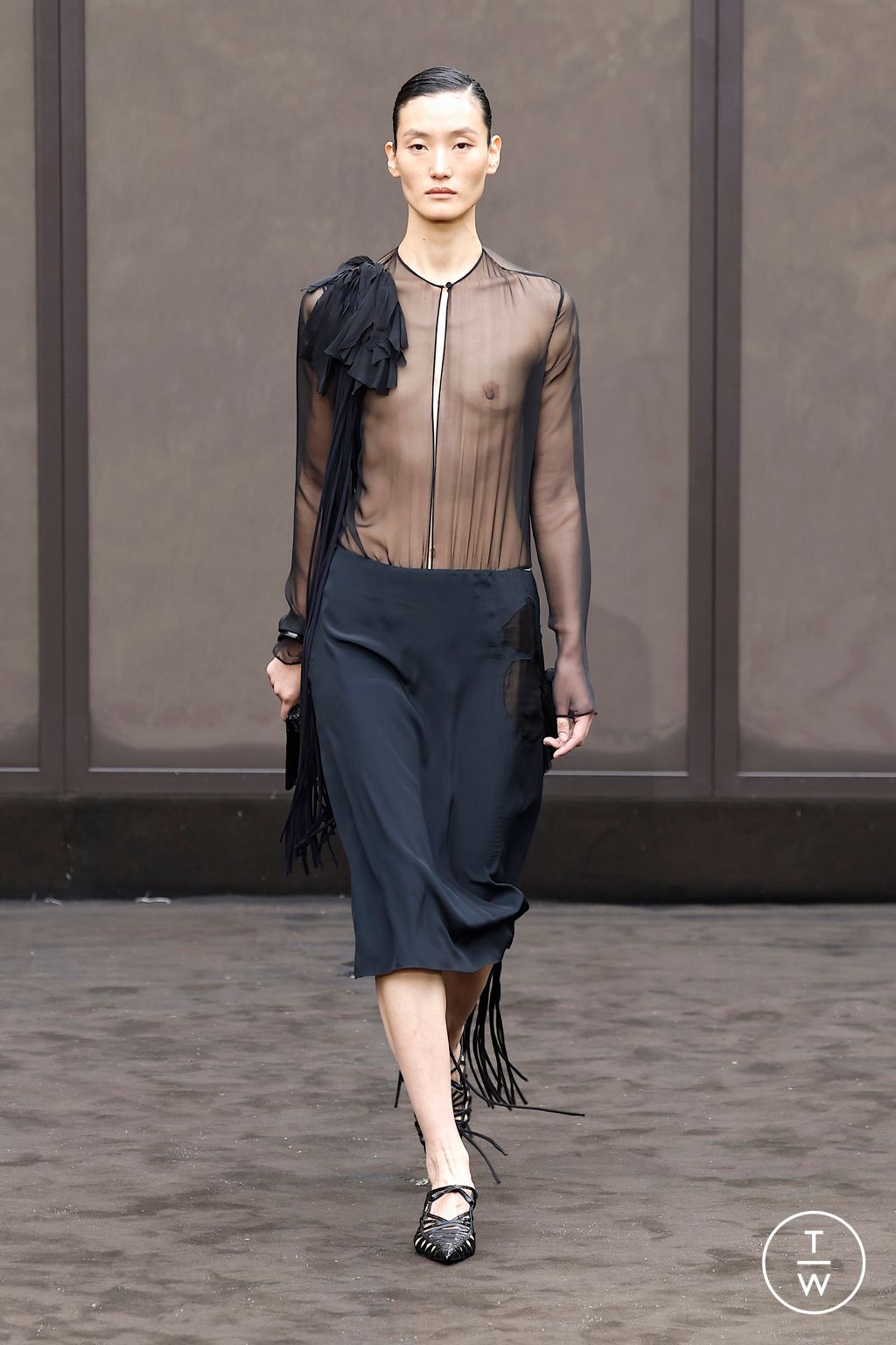 Fashion Week Milan Spring/Summer 2026 look 2 from the Ferragamo collection womenswear