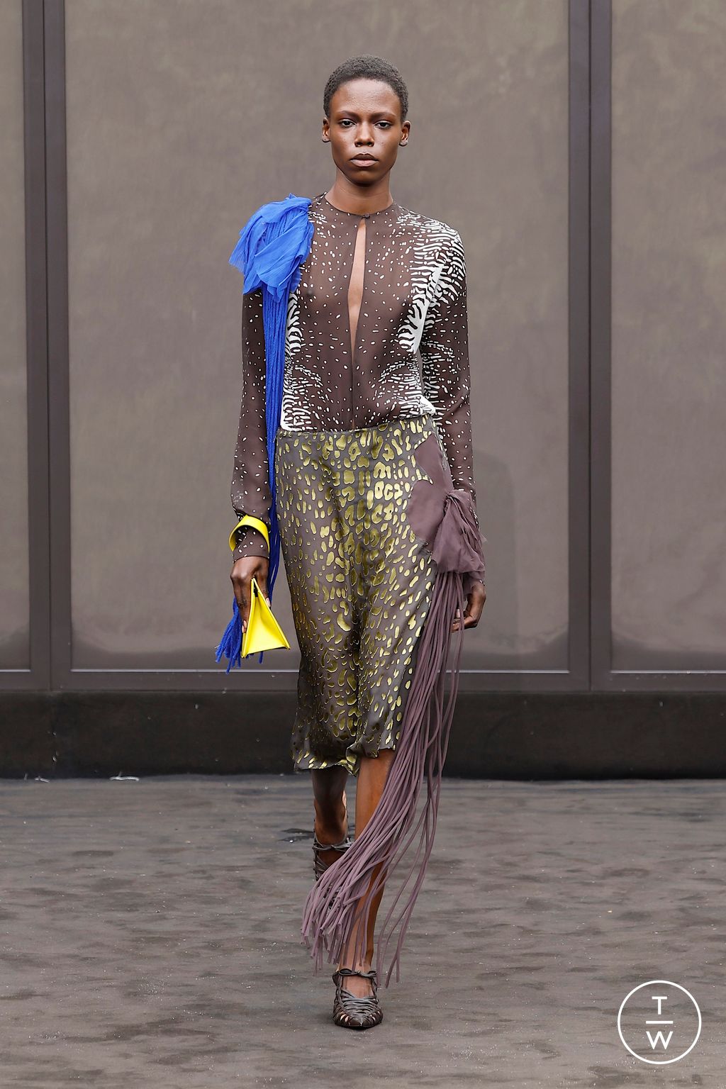 Fashion Week Milan Spring/Summer 2026 look 10 from the Ferragamo collection womenswear