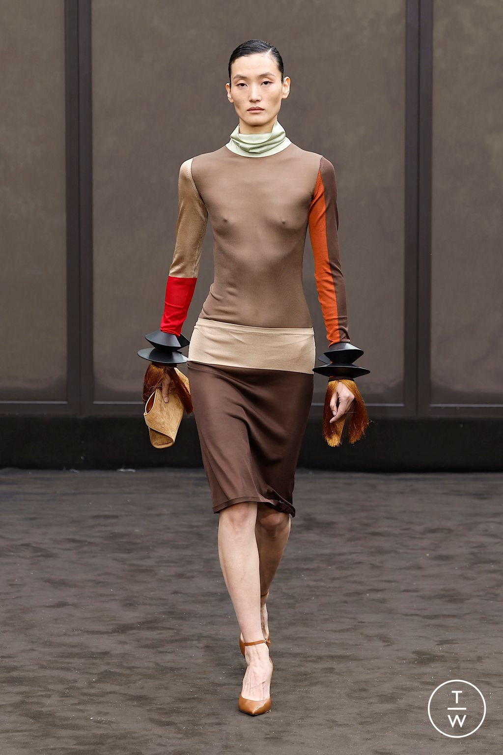 Fashion Week Milan Spring/Summer 2026 look 50 from the Ferragamo collection womenswear