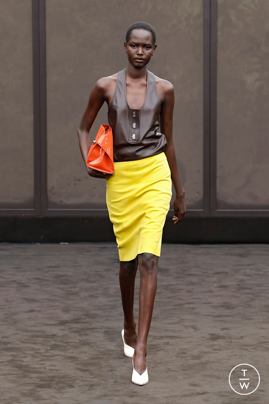 Fashion Week Milan Spring/Summer 2026 look 56 from the Ferragamo collection womenswear