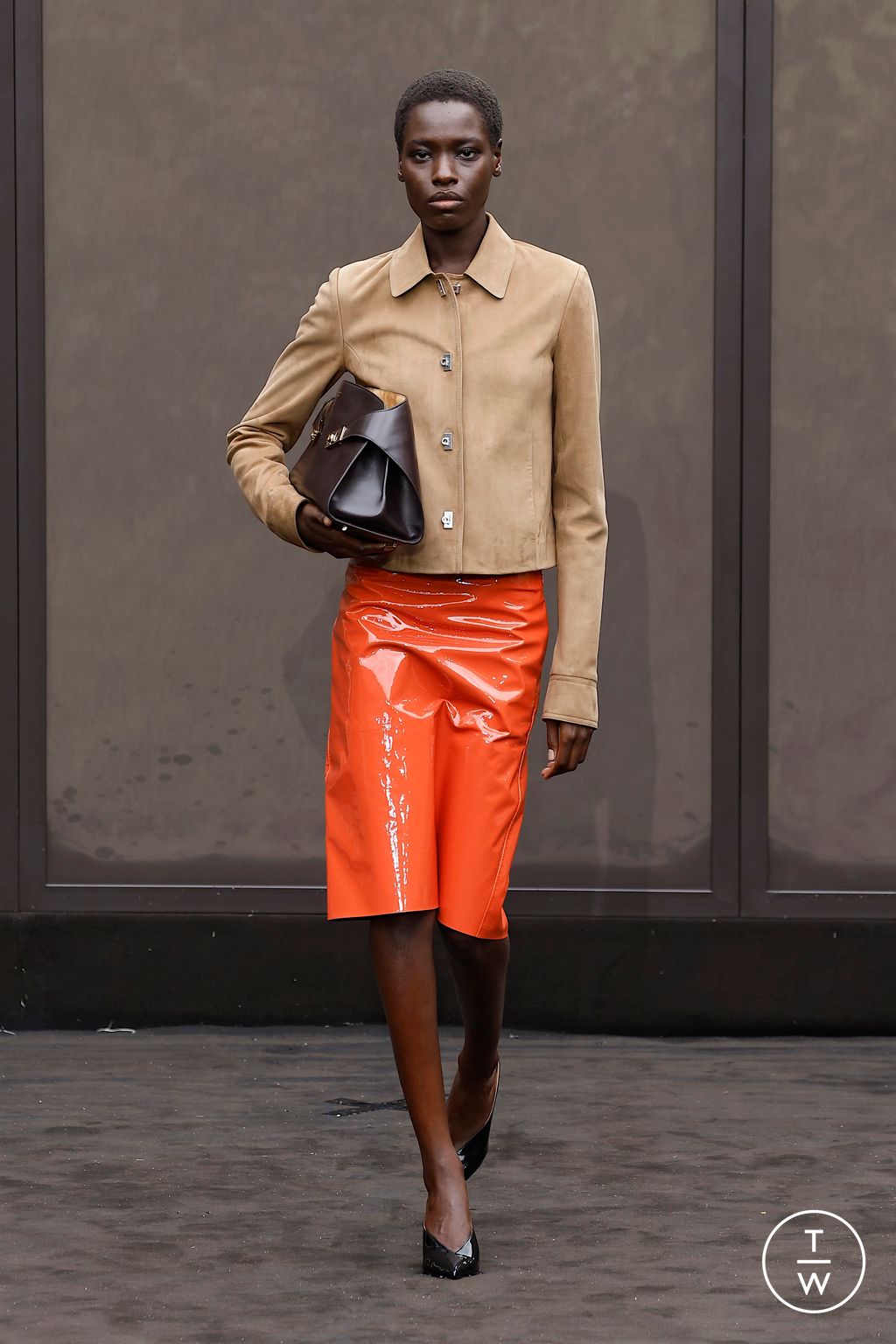 Fashion Week Milan Spring/Summer 2026 look 60 from the Ferragamo collection womenswear