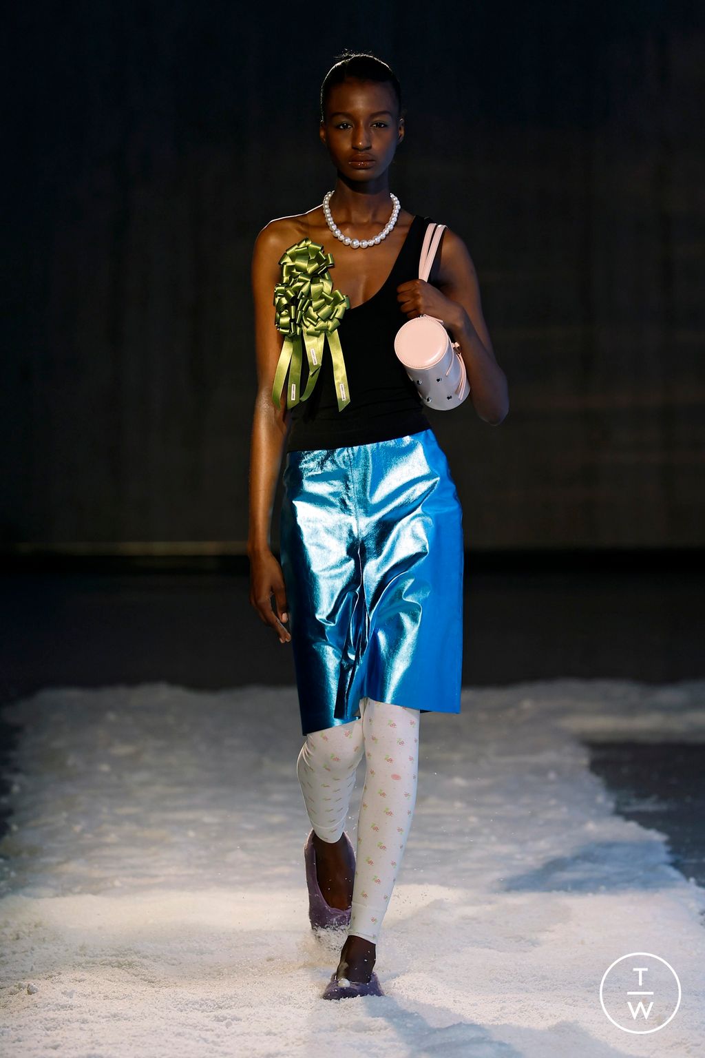 Fashion Week New York Fall/Winter 2025 look 4 from the Sandy Liang collection womenswear