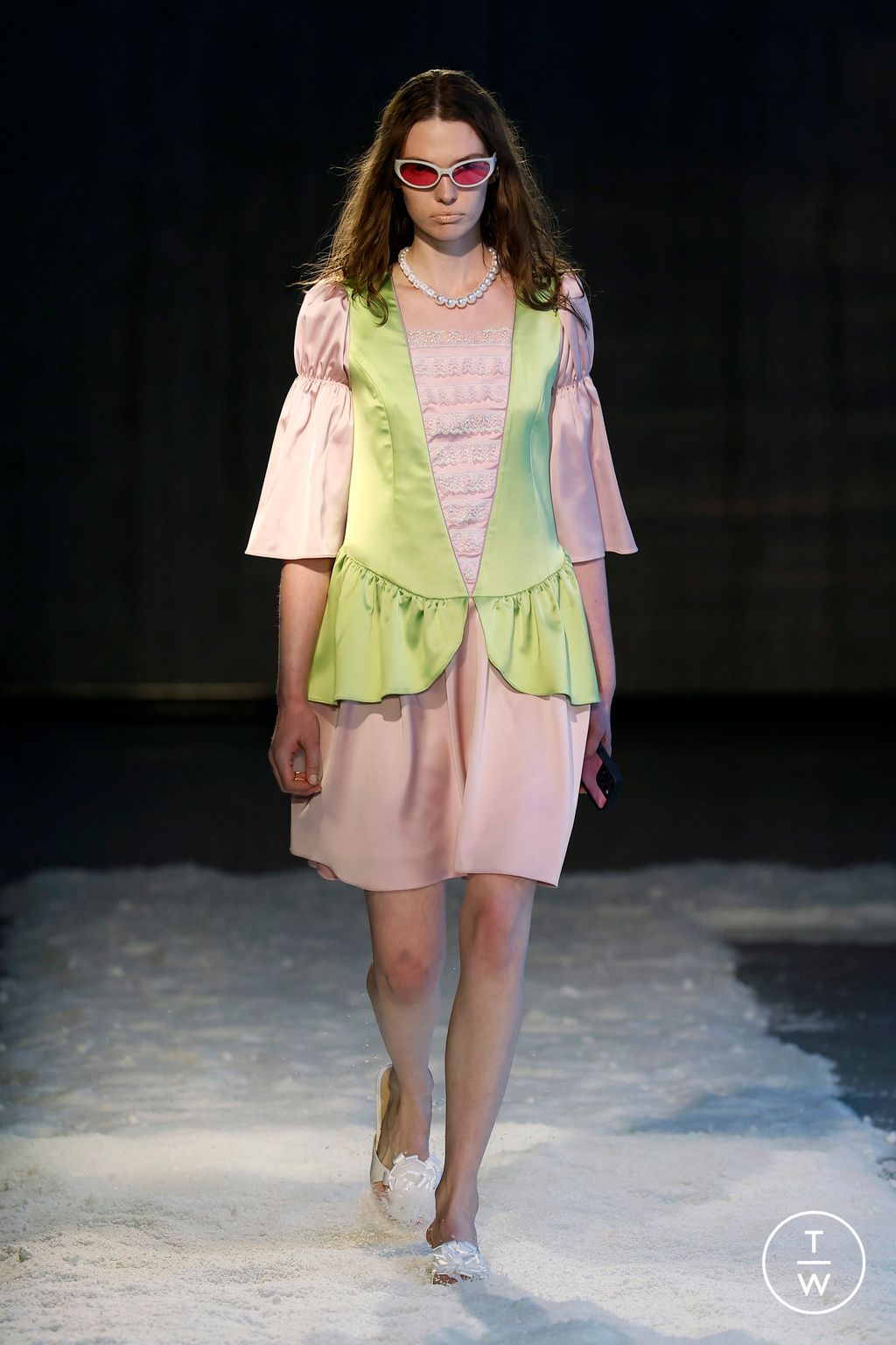 Fashion Week New York Fall/Winter 2025 look 7 from the Sandy Liang collection womenswear