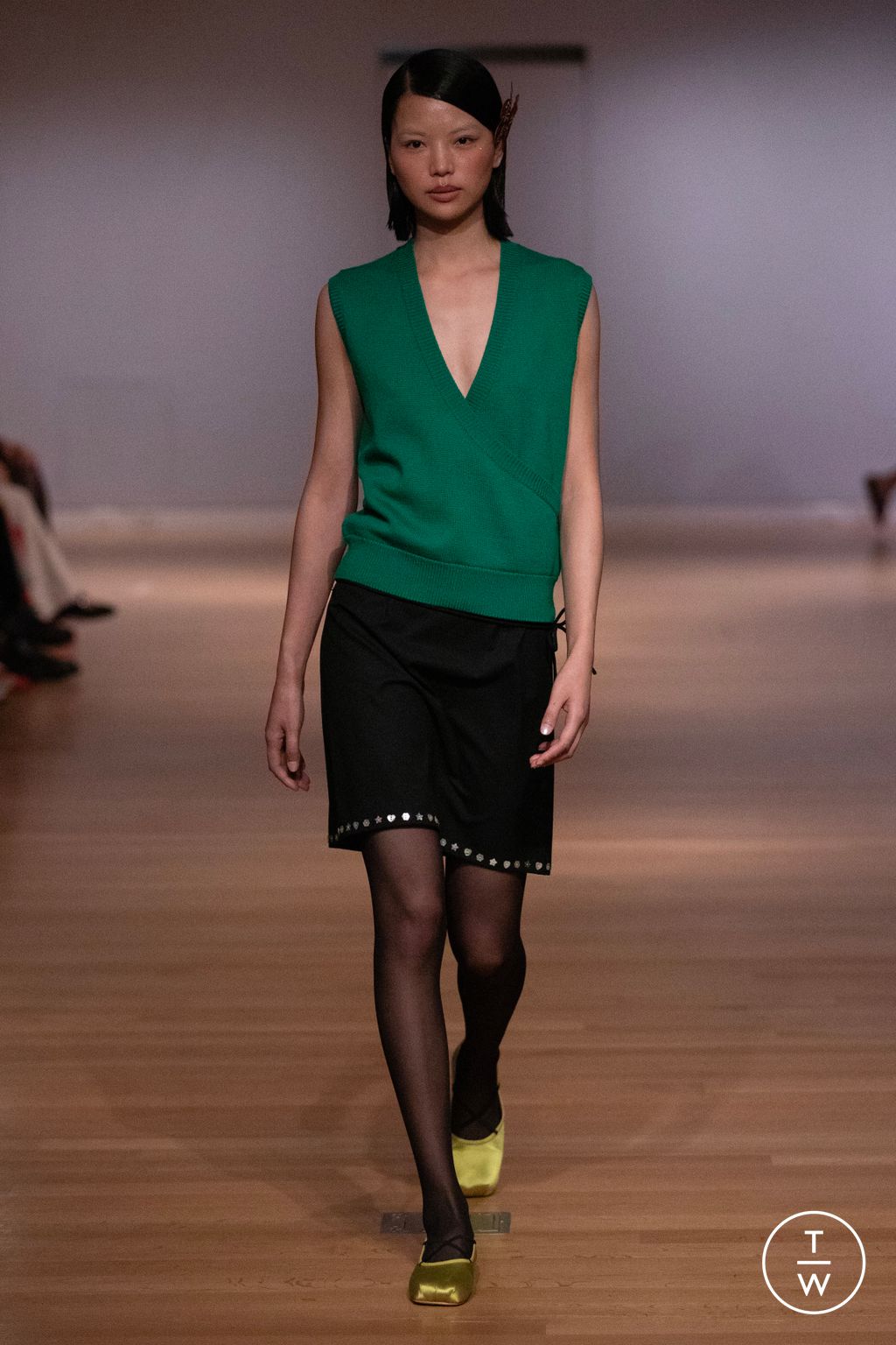 Fashion Week New York Spring/Summer 2024 look 11 de la collection Sandy Liang womenswear