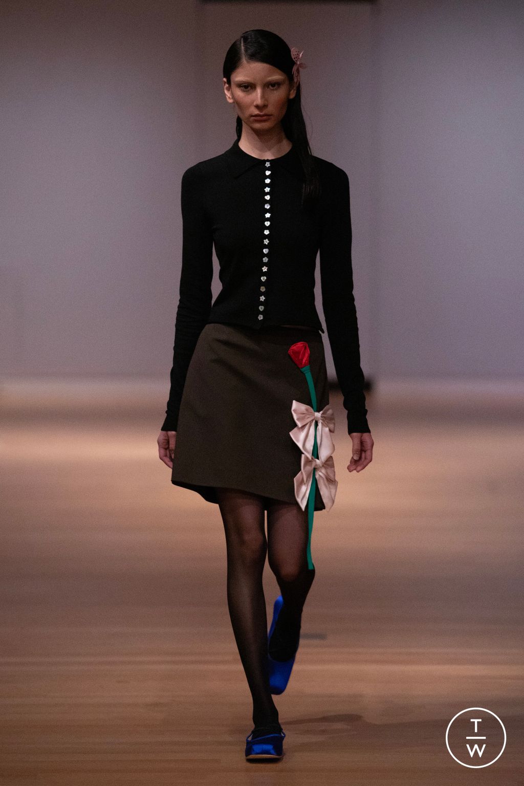 Fashion Week New York Spring/Summer 2024 look 13 de la collection Sandy Liang womenswear