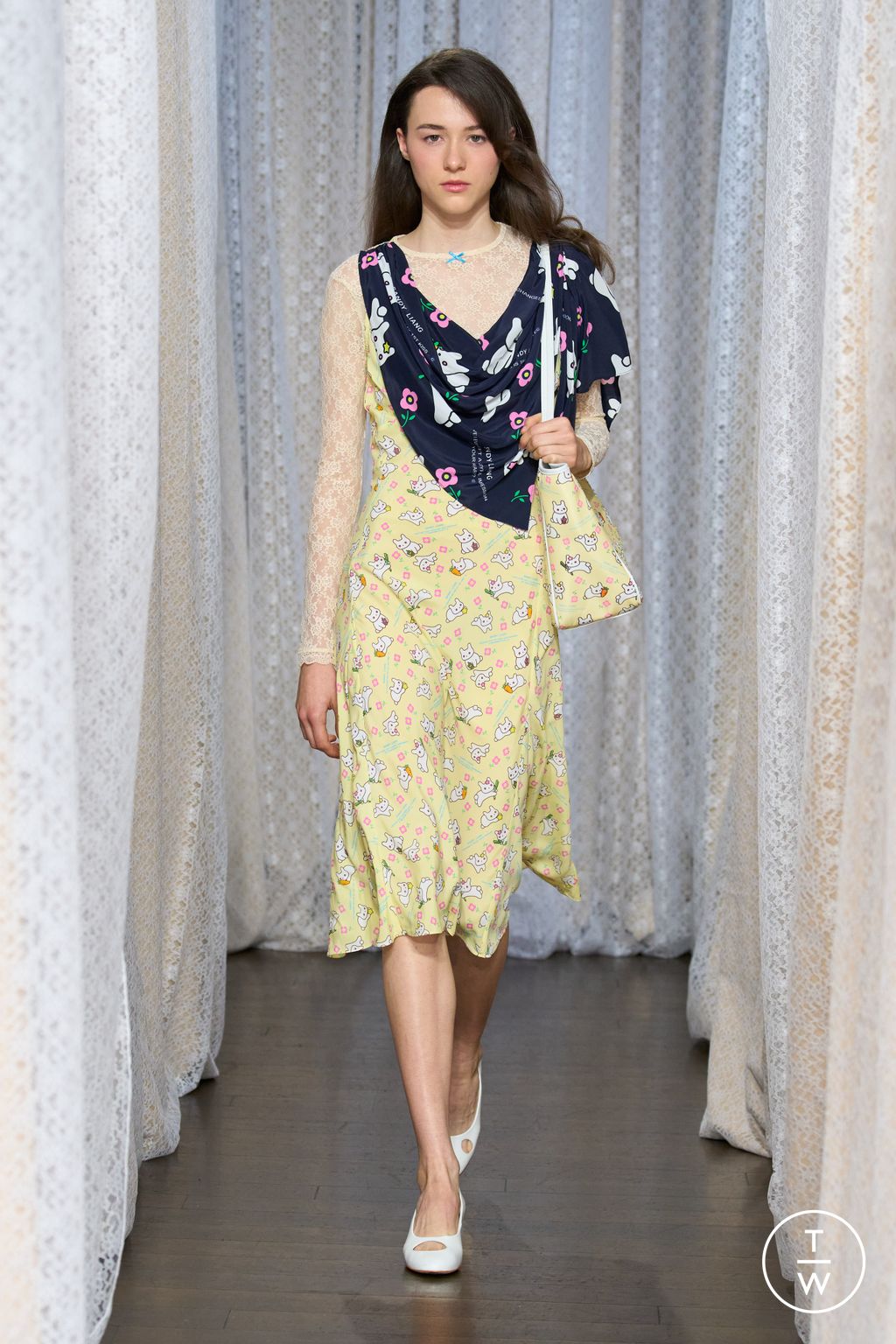 Fashion Week New York Spring/Summer 2026 look 13 from the Sandy Liang collection womenswear