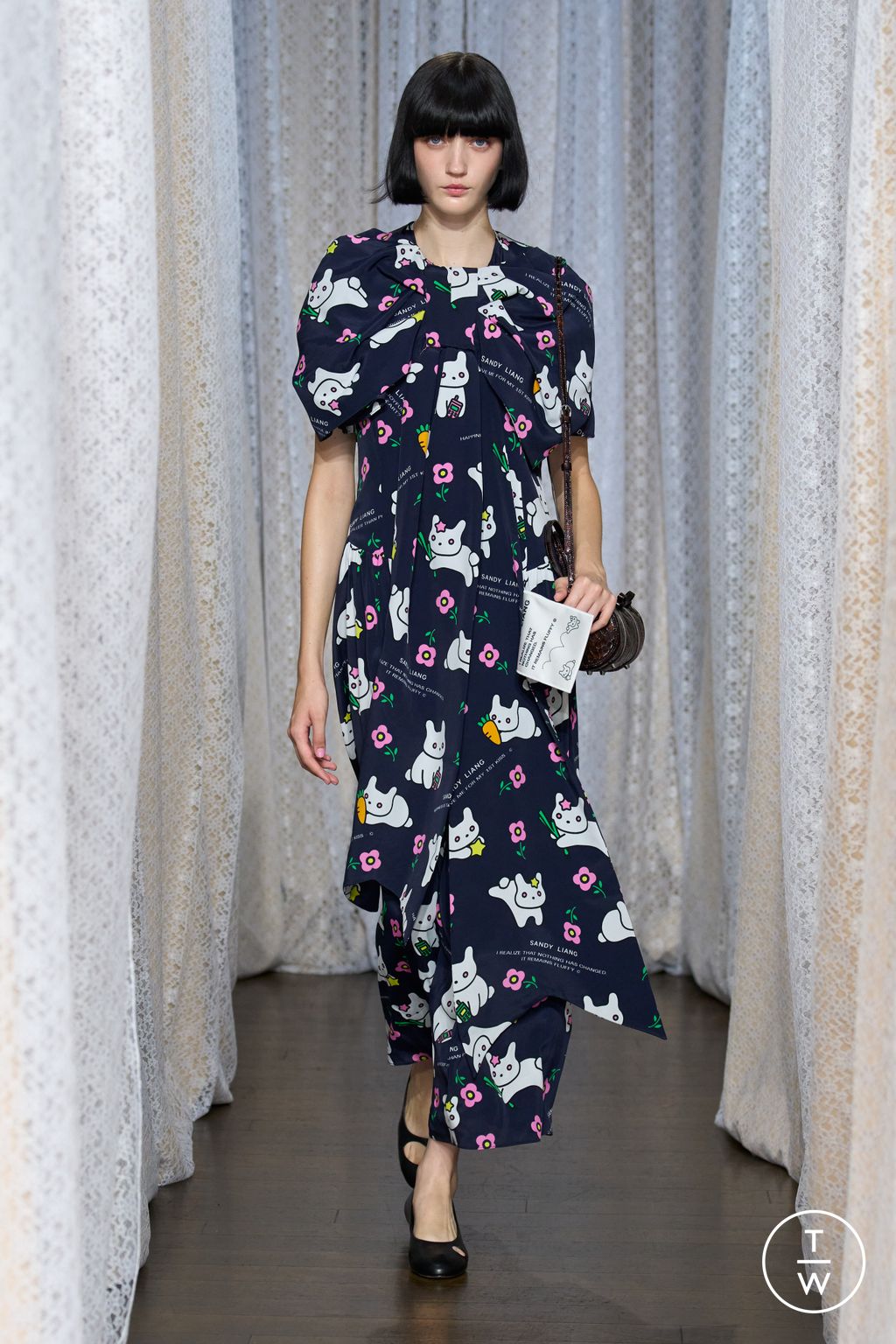 Fashion Week New York Spring/Summer 2026 look 14 from the Sandy Liang collection womenswear