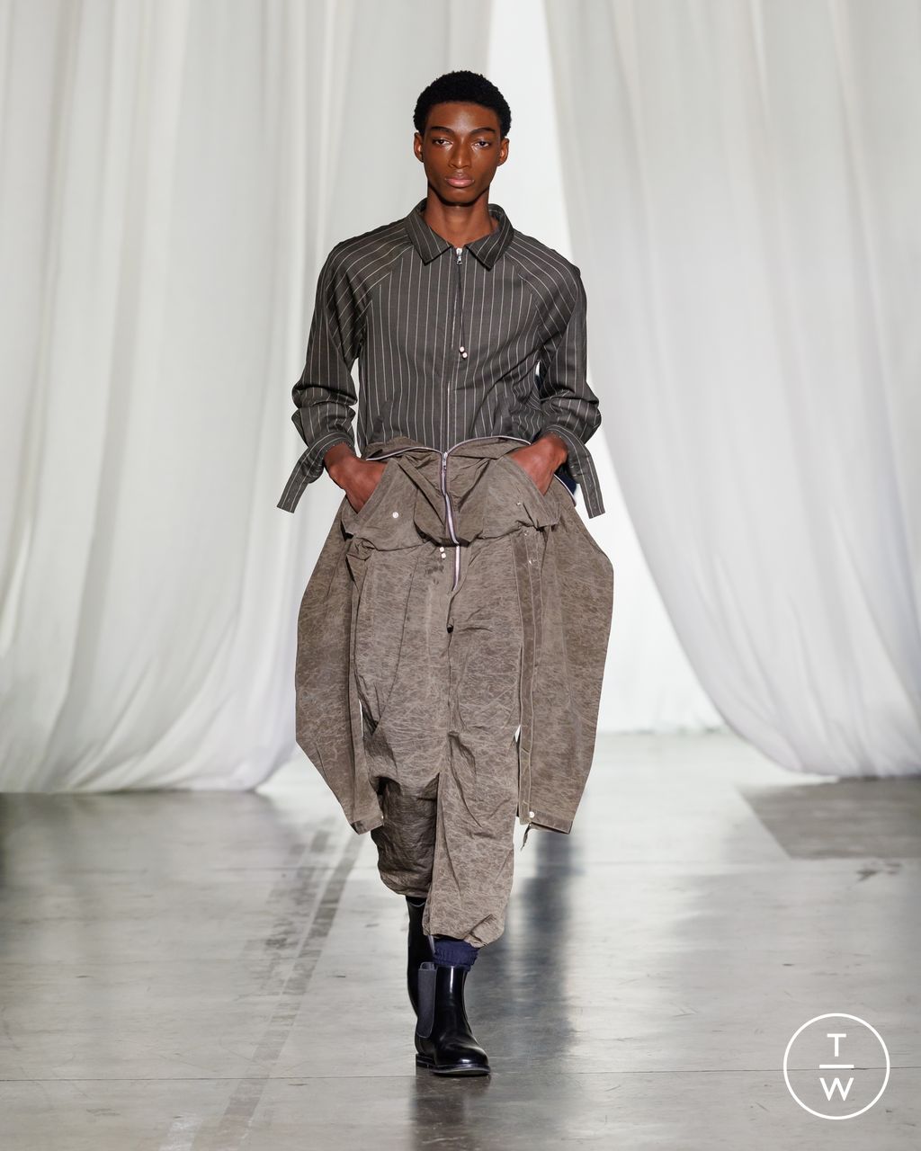 Fashion Week Milan Fall/Winter 2026 look 4 from the Saul Nash collection menswear