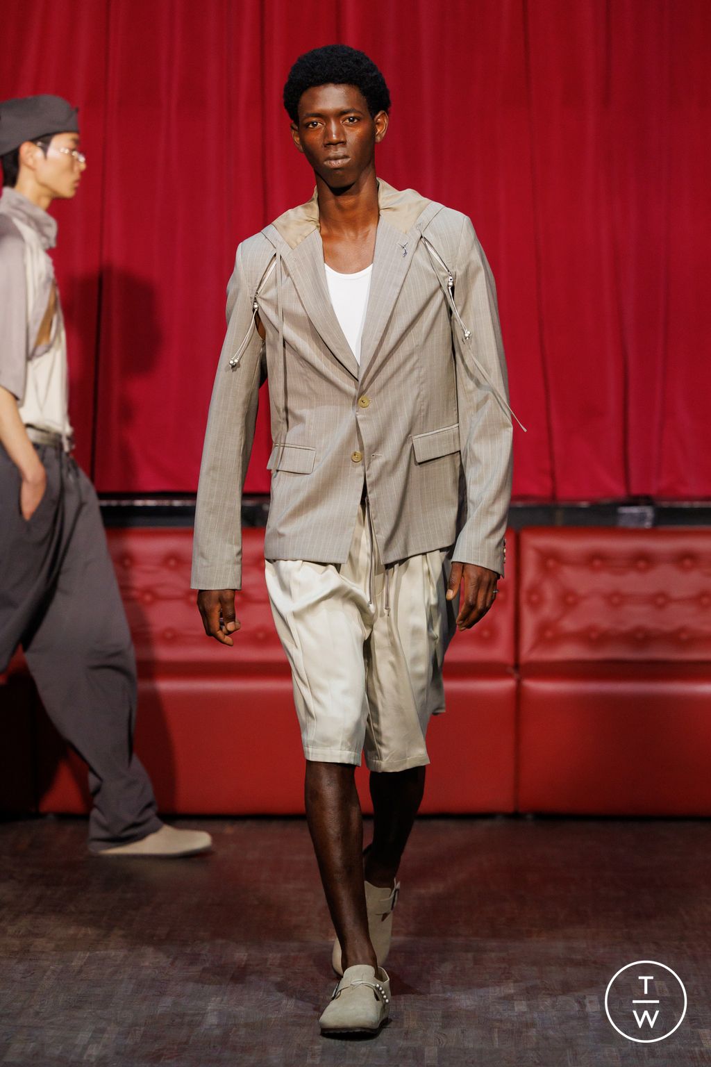 Fashion Week Milan Spring/Summer 2026 look 1 from the Saul Nash collection menswear