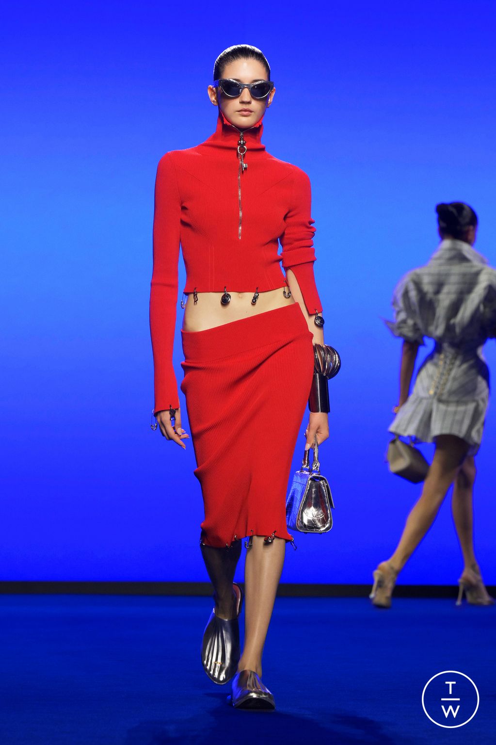 Fashion Week Paris Spring/Summer 2025 look 12 from the Schiaparelli collection 女装