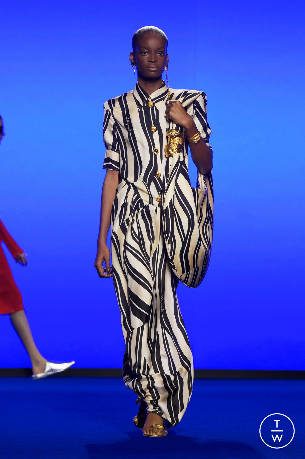 Fashion Week Paris Spring/Summer 2025 look 15 from the Schiaparelli collection womenswear