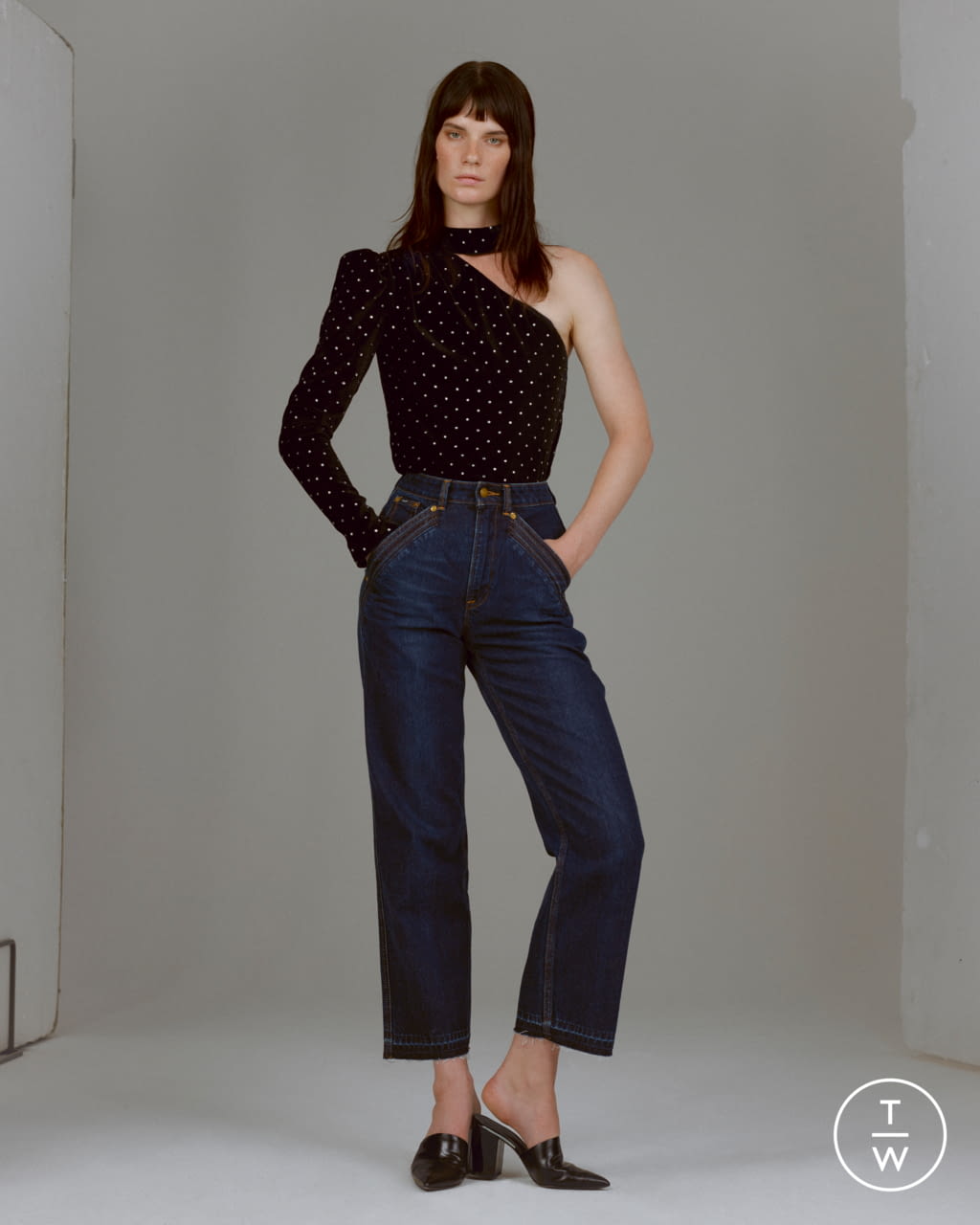 Fashion Week New York Fall/Winter 2019 look 30 de la collection Lee x Self Portrait womenswear