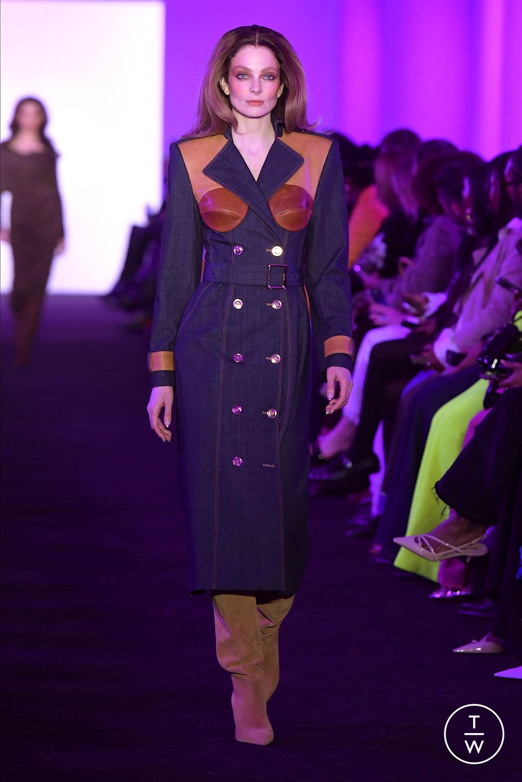 Fashion Week New York Fall/Winter 2024 look 19 from the Sergio Hudson collection 女装
