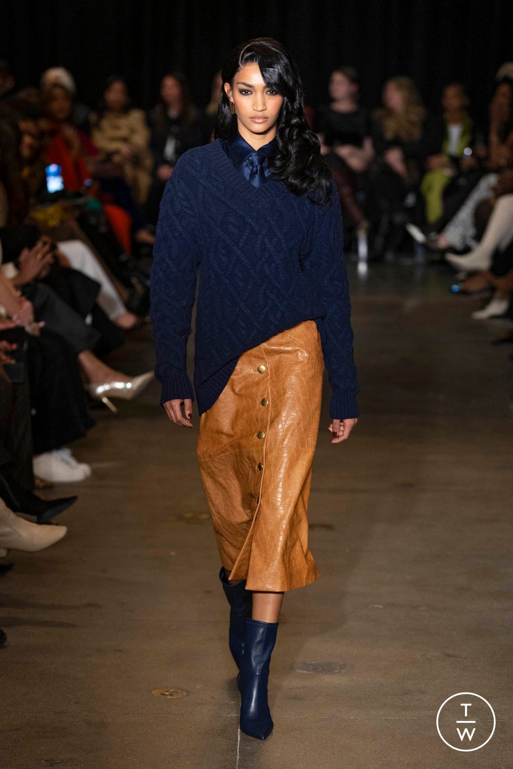 Fashion Week New York Fall/Winter 2025 look 5 from the Sergio Hudson collection womenswear