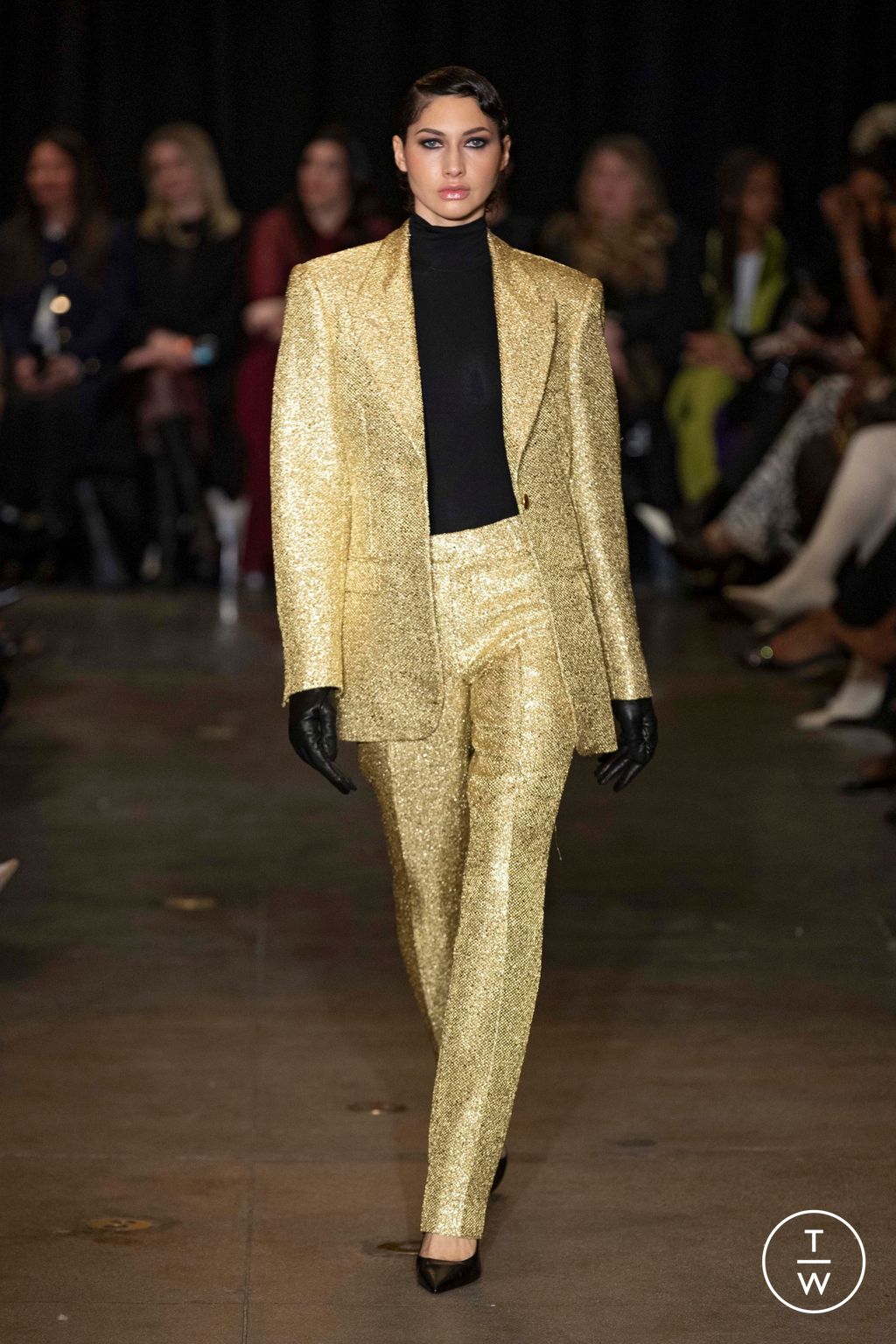 Fashion Week New York Fall/Winter 2025 look 12 from the Sergio Hudson collection womenswear