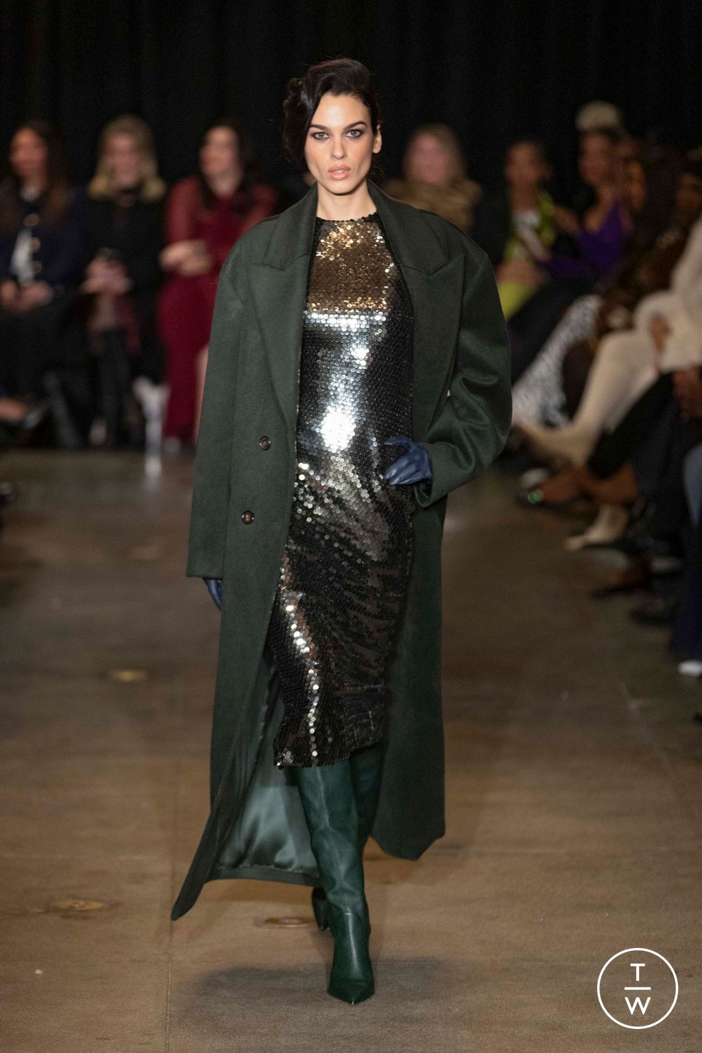Fashion Week New York Fall/Winter 2025 look 28 from the Sergio Hudson collection womenswear