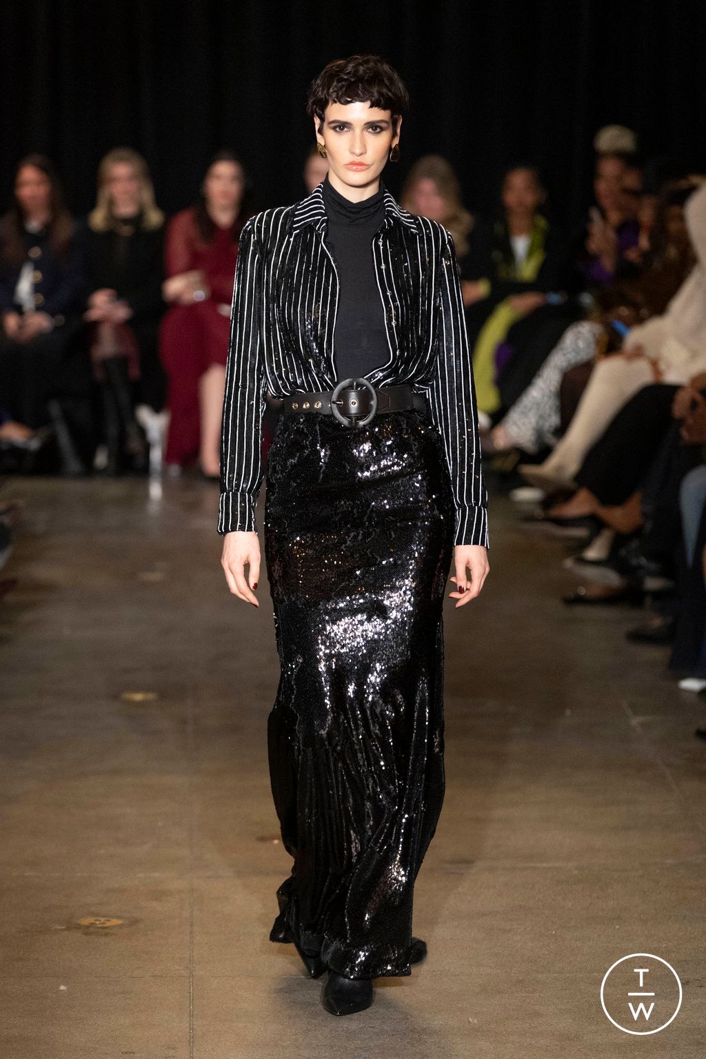 Fashion Week New York Fall/Winter 2025 look 38 from the Sergio Hudson collection womenswear