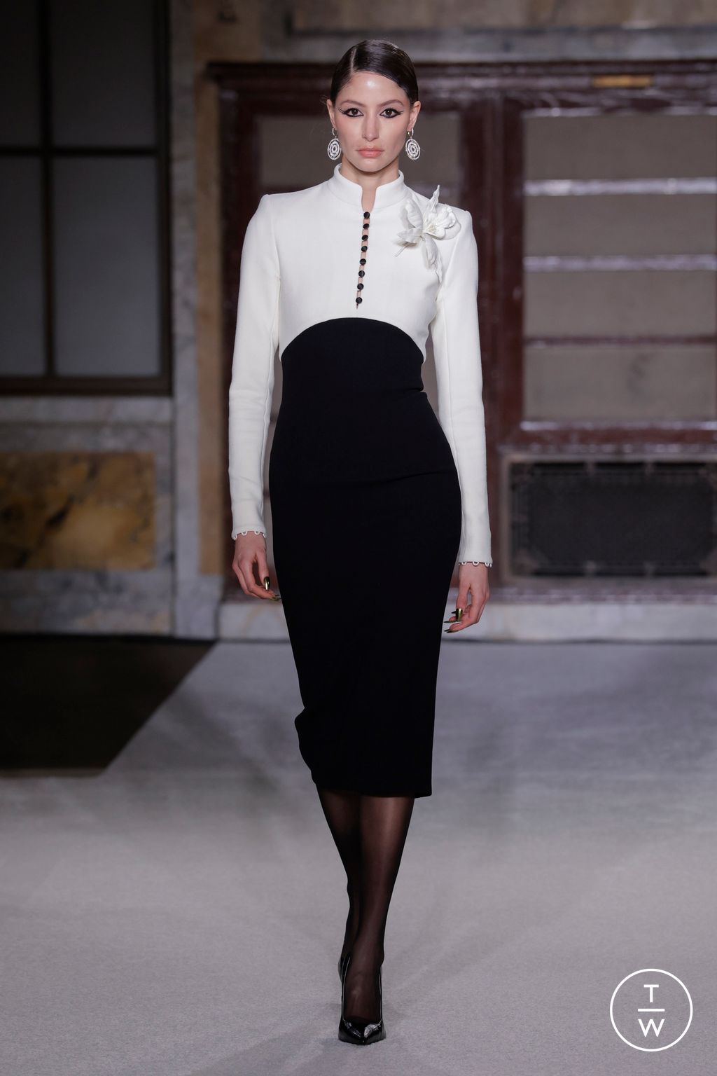 Fashion Week New York Fall/Winter 2026 look 4 de la collection Sergio Hudson womenswear